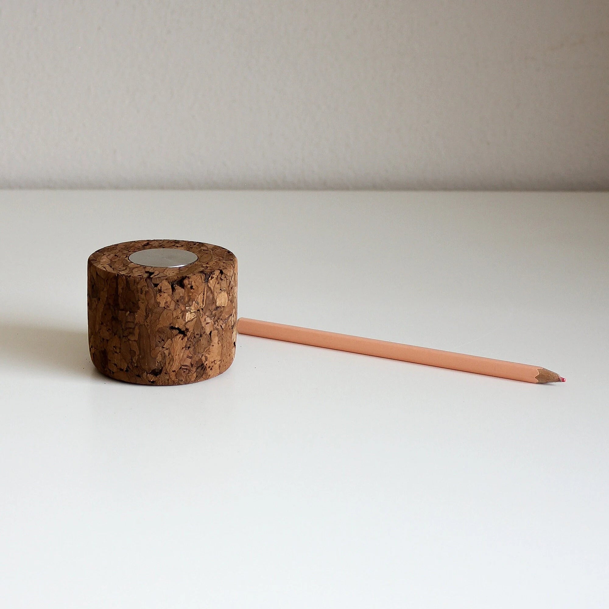 Paperweight, Steel and Cork Paperweight, Paperweight, Bookend - NUCLEO