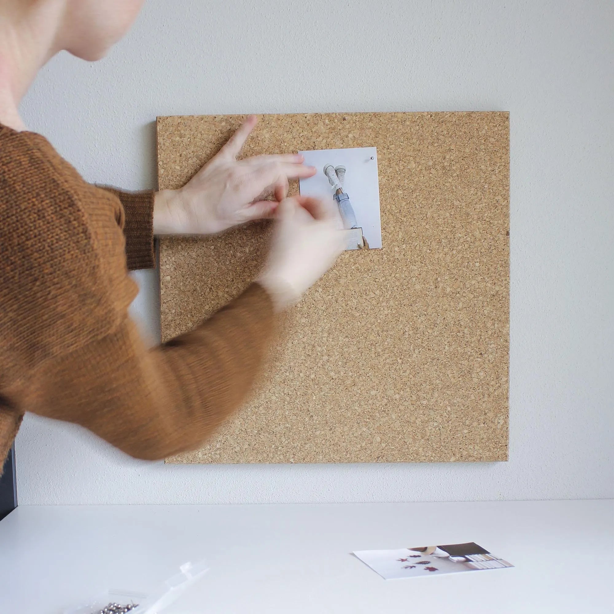 Cork Notice Board, Pin Board, Cork Notice Board, Wall Decoration - PICTURE M 40X40