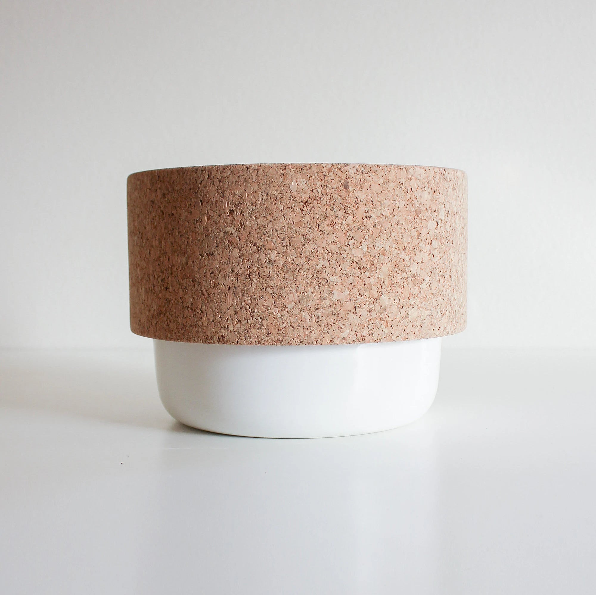 Piggy Bank, Pocket Emptier, Cork and White Ceramic - TASCO