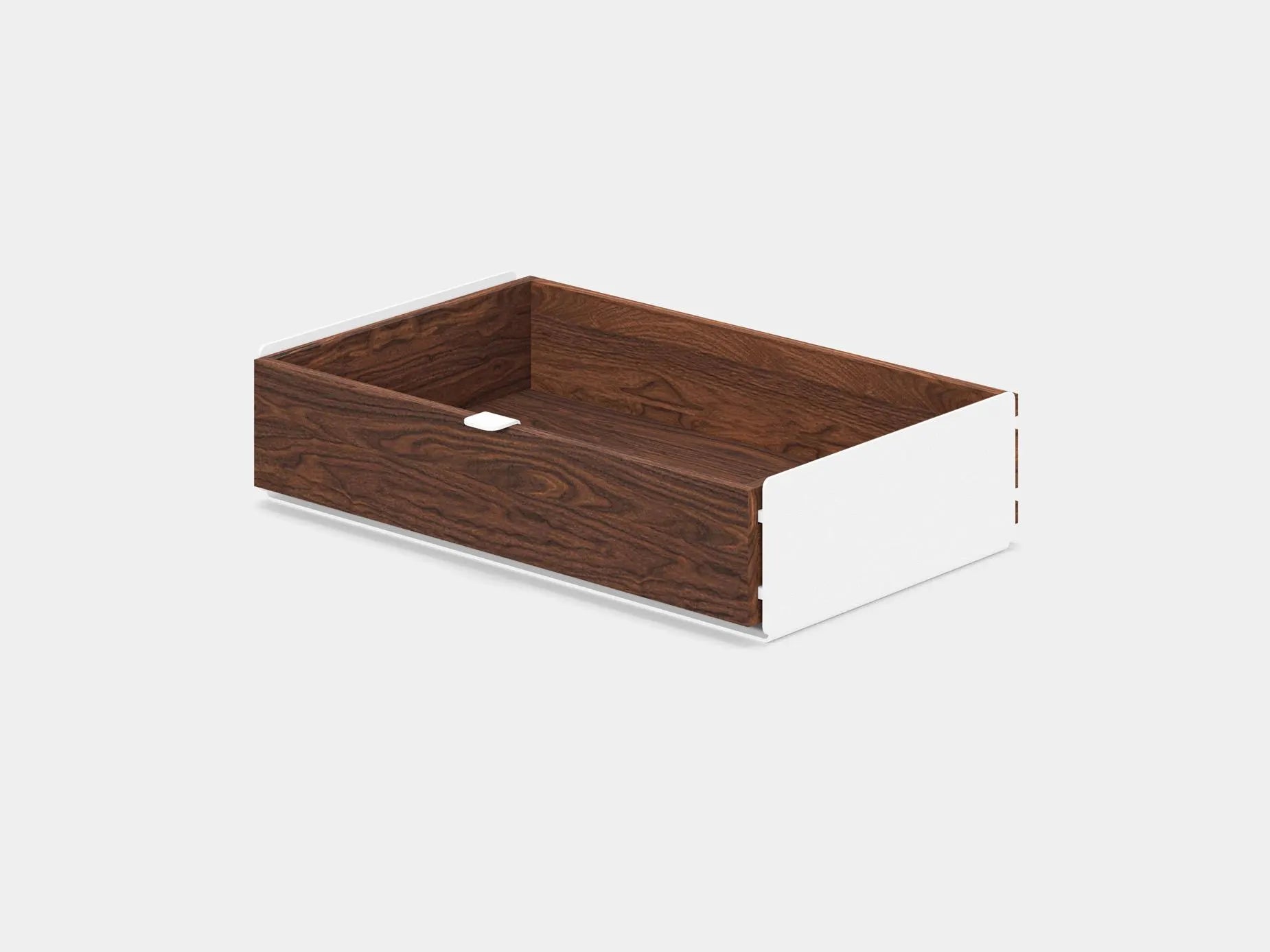 Large Modular Drawers - White Base - Wooden Desk Drawers for Desk Organization, Compatible with Desk Shelf, Wooden Desk Organizer