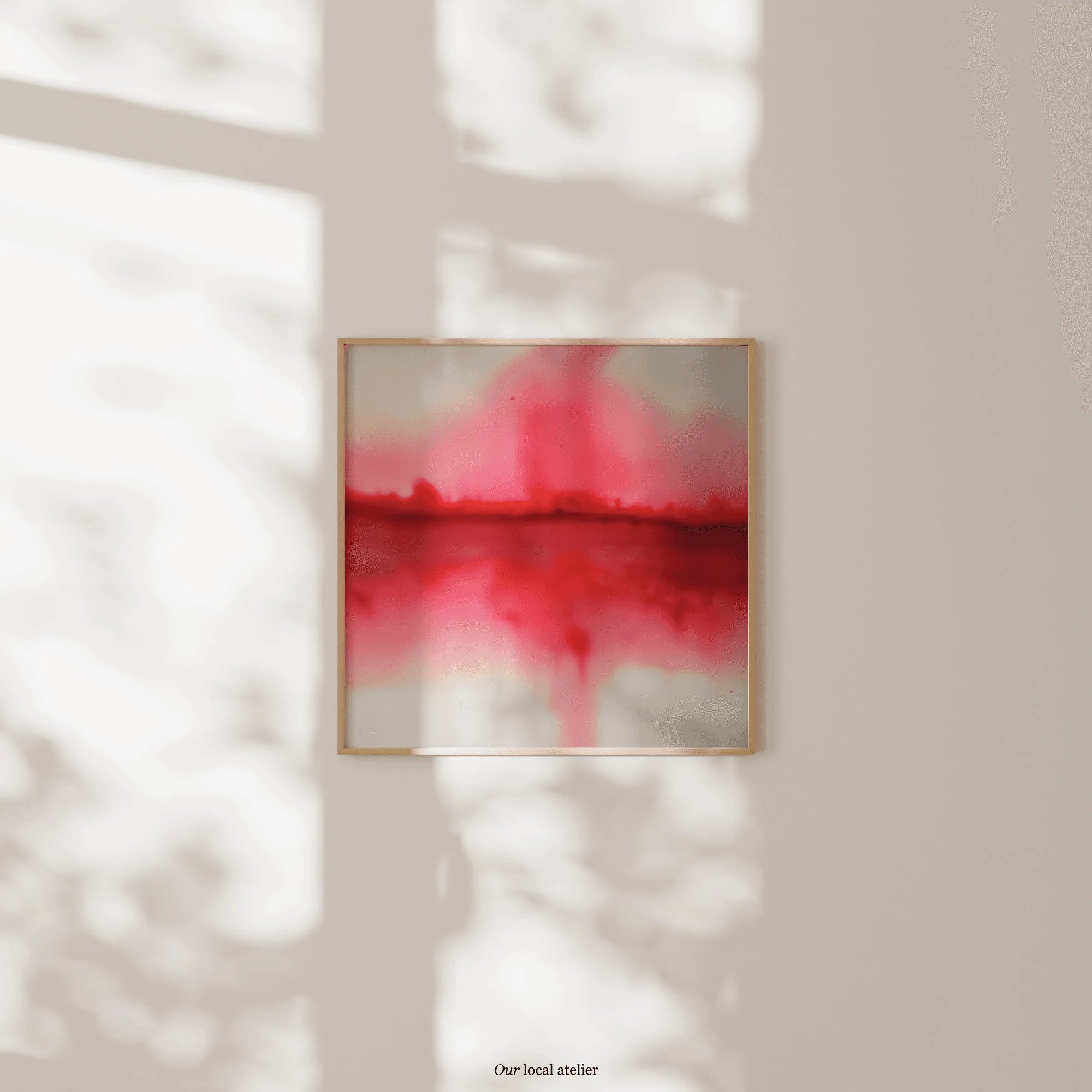 RED ABSTRACT PRINT | Color Gradient Print | Stunning Home Gift | Square Art Print | Our Local Atelier