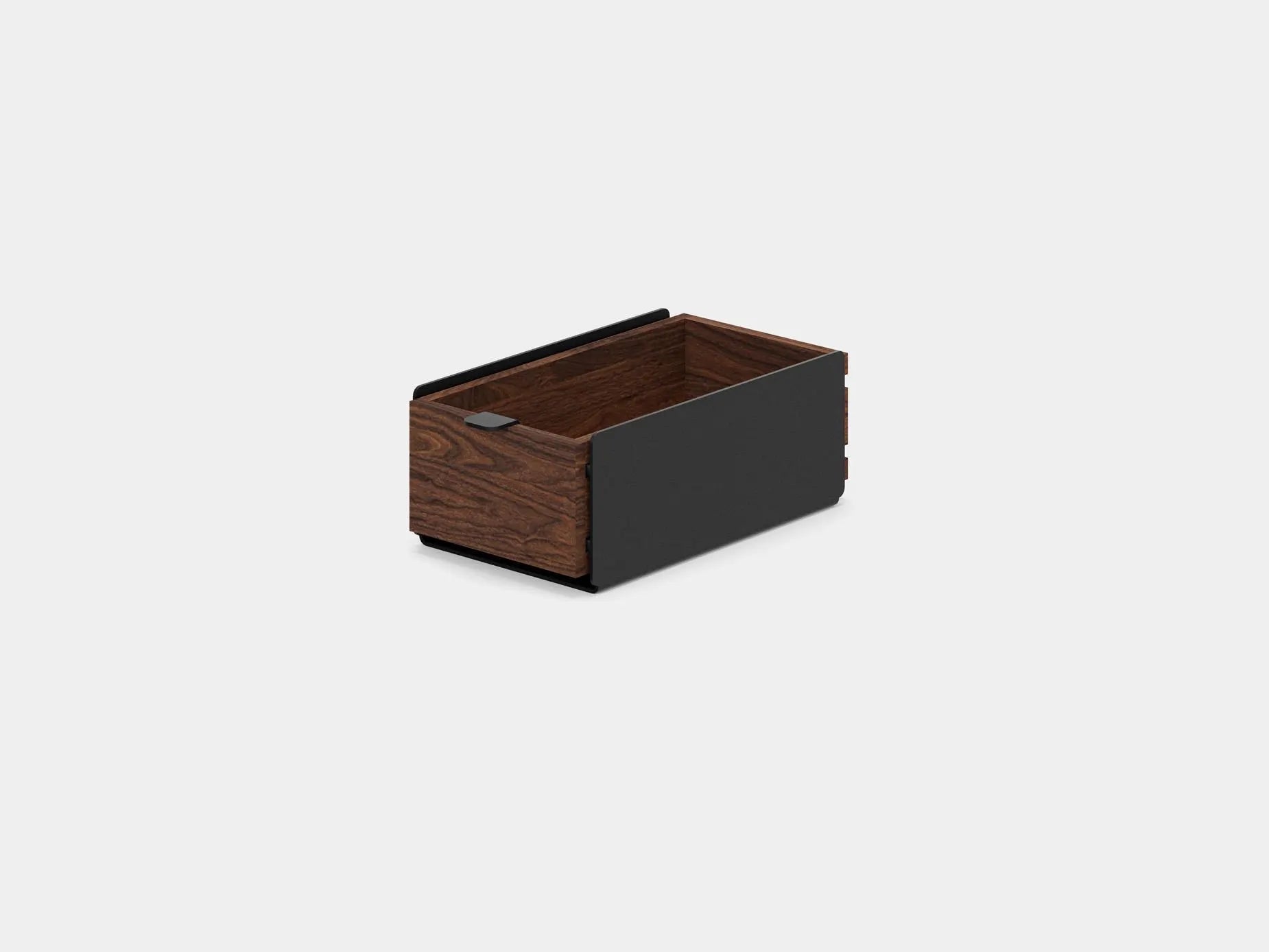 Small Modular Drawers - Black Base - Wooden Desk Drawers for Desk Organization, Compatible with Desk Shelf, Wooden Desk Organizer