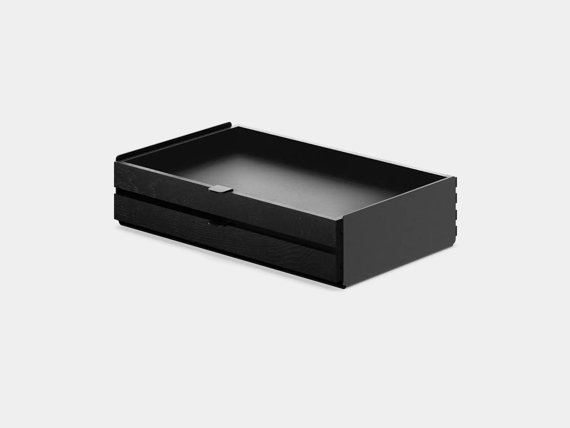 Large Modular Drawers - Black Base - Wooden Desk Drawers for Desk Organization, Compatible with Desk Shelf, Wooden Desk Organizer