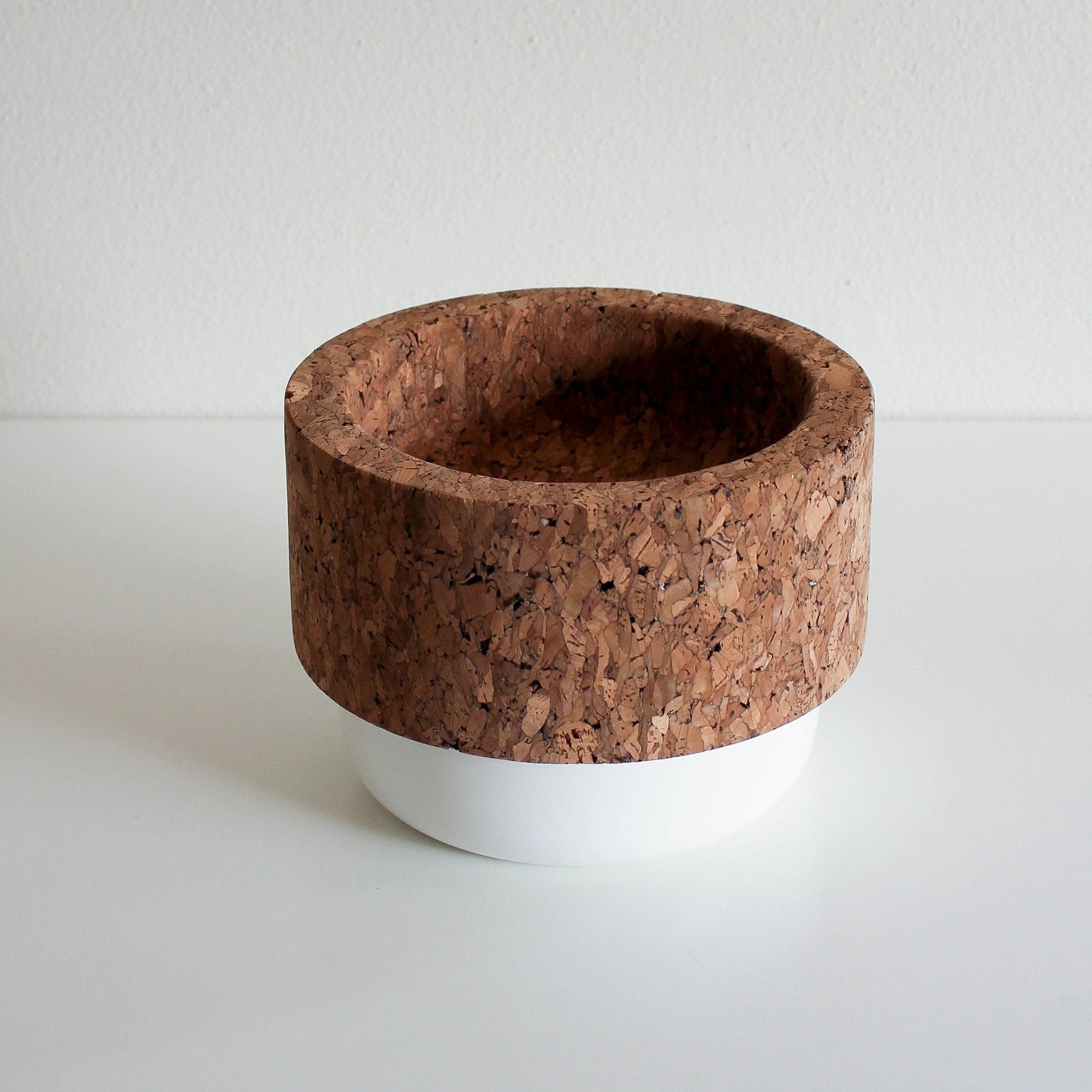 Piggy Bank, Pocket Emptier, Dark Cork and White Ceramic - TASCO
