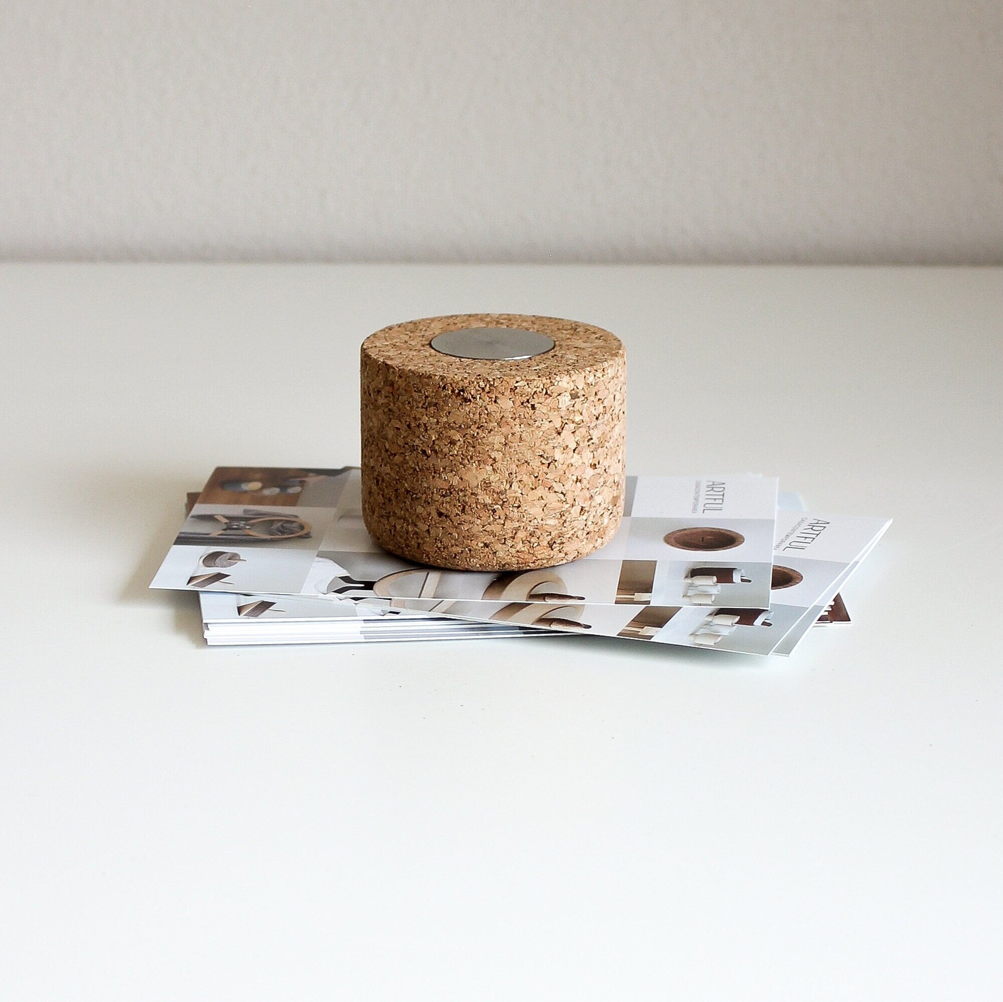 Paperweight, Steel and Cork Paperweight, Paperweight, Bookend - NUCLEO