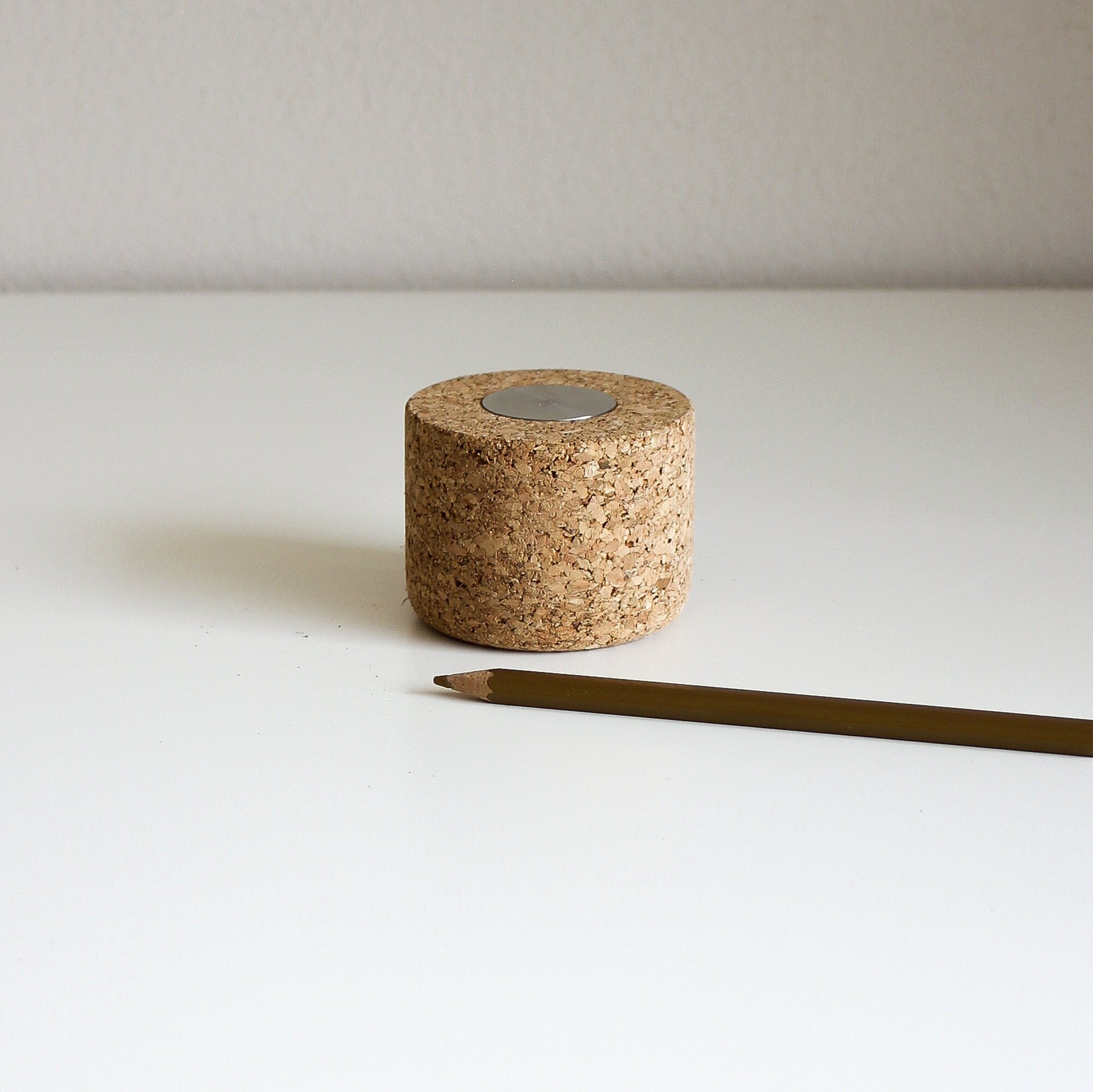 Paperweight, Steel and Cork Paperweight, Paperweight, Bookend - NUCLEO