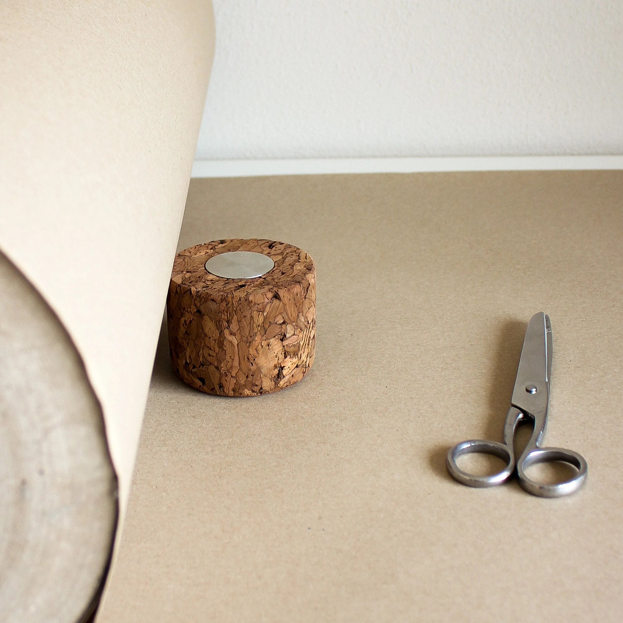 Paperweight, Steel and Cork Paperweight, Paperweight, Bookend - NUCLEO