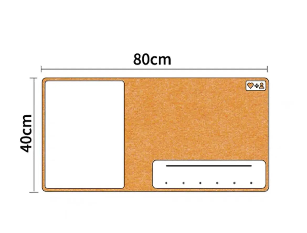 Orange Felt Wall Board, Memo Board Size 80*40 Cm, Office Pin Boards, Bulletin Board, Present for Office