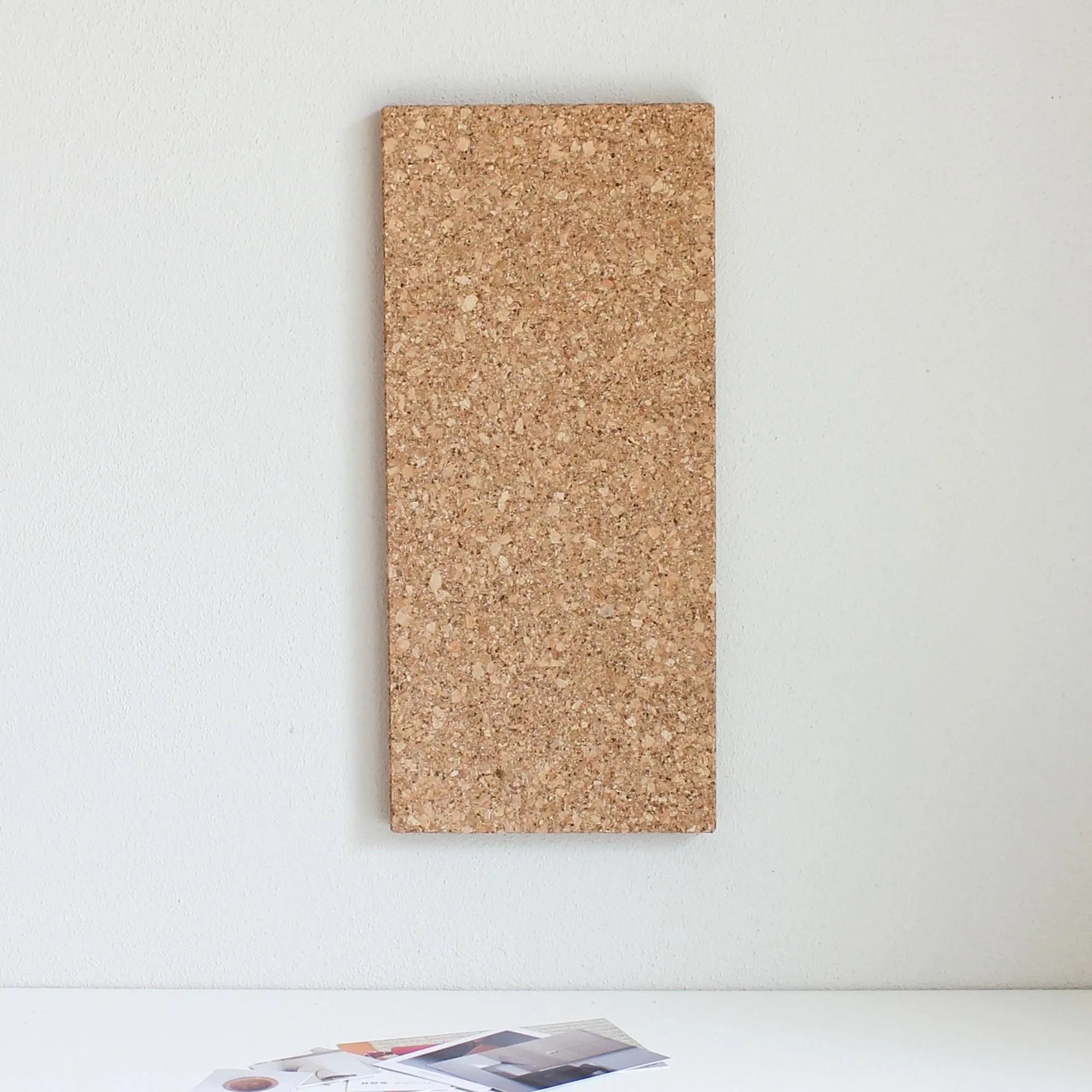 Cork Notice Board, Pin Board, Cork Notice Board, Wall Decor - QUADRO Small 18 X 40 Cm