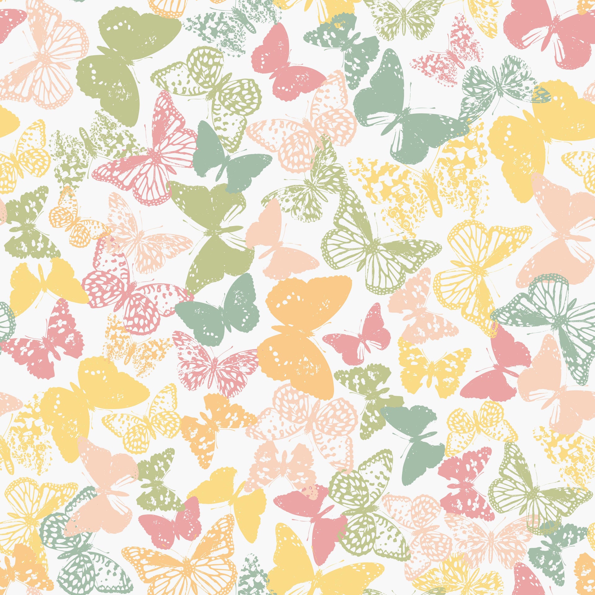 Bright Pastel Butterflies