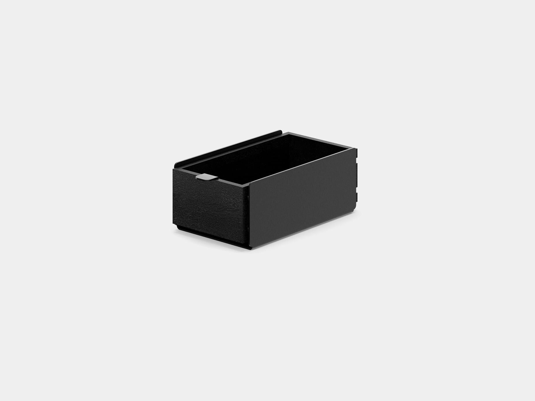 Small Modular Drawers - Black Base - Wooden Desk Drawers for Desk Organization, Compatible with Desk Shelf, Wooden Desk Organizer