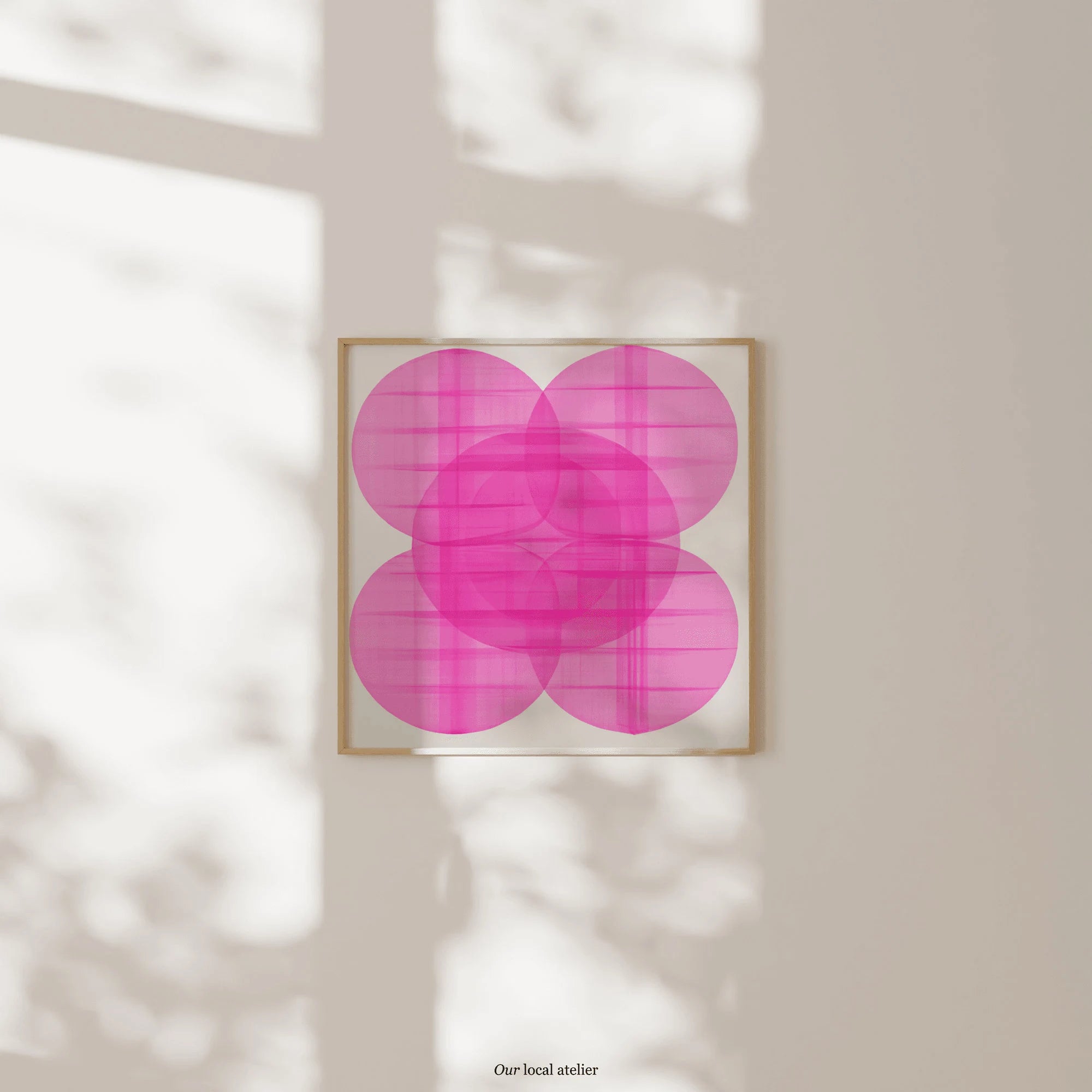 PINK GEOMETRIC PRINT | Color Gradient Print | Unique Decorative Gift | Square Art Print | Our Local Atelier
