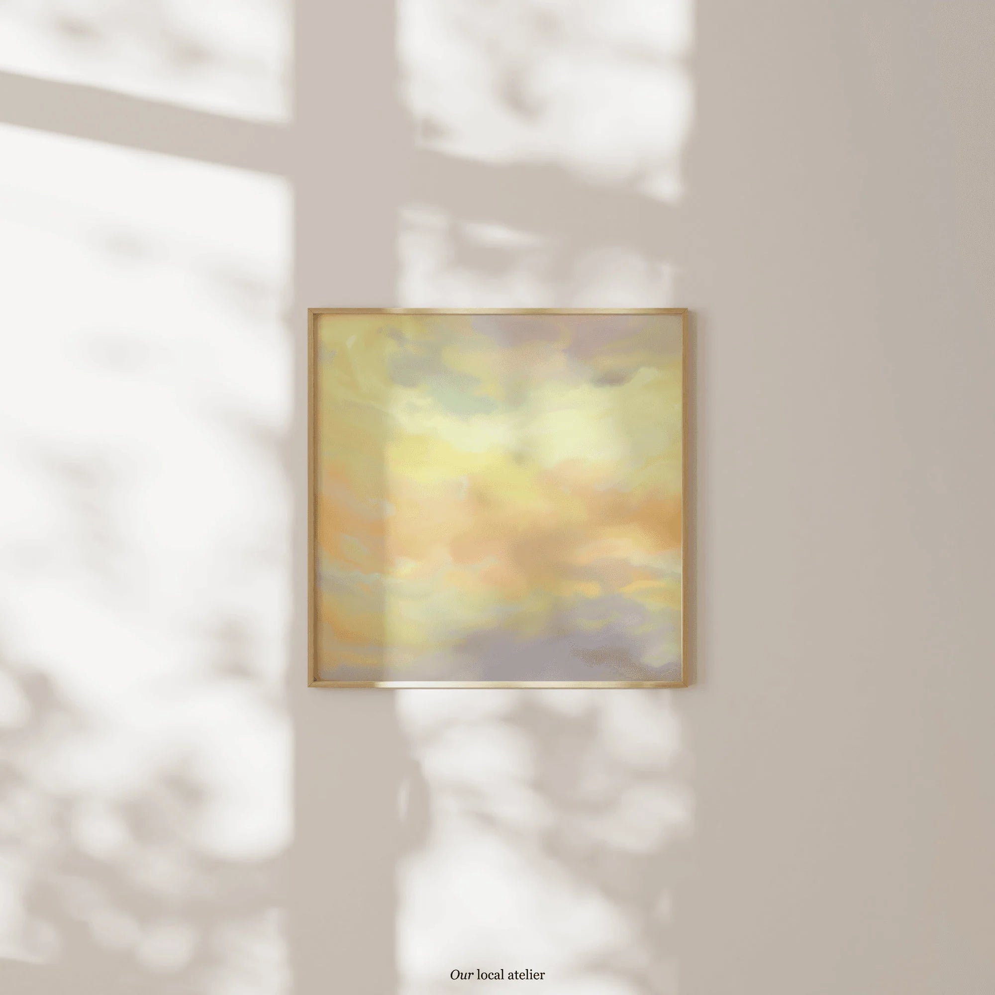 YELLOW SKY PRINT | Ethereal Clouds Poster | Perfect Home Decor Gift | Square Art Print | Our Local Atelier