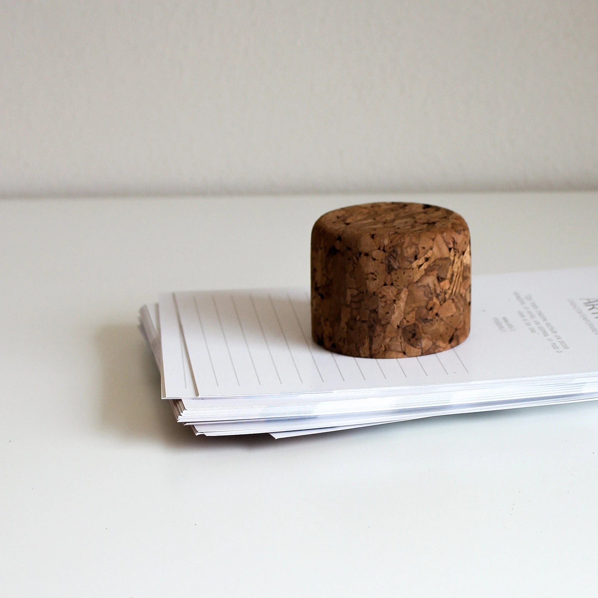 Paperweight, Steel and Cork Paperweight, Paperweight, Bookend - NUCLEO
