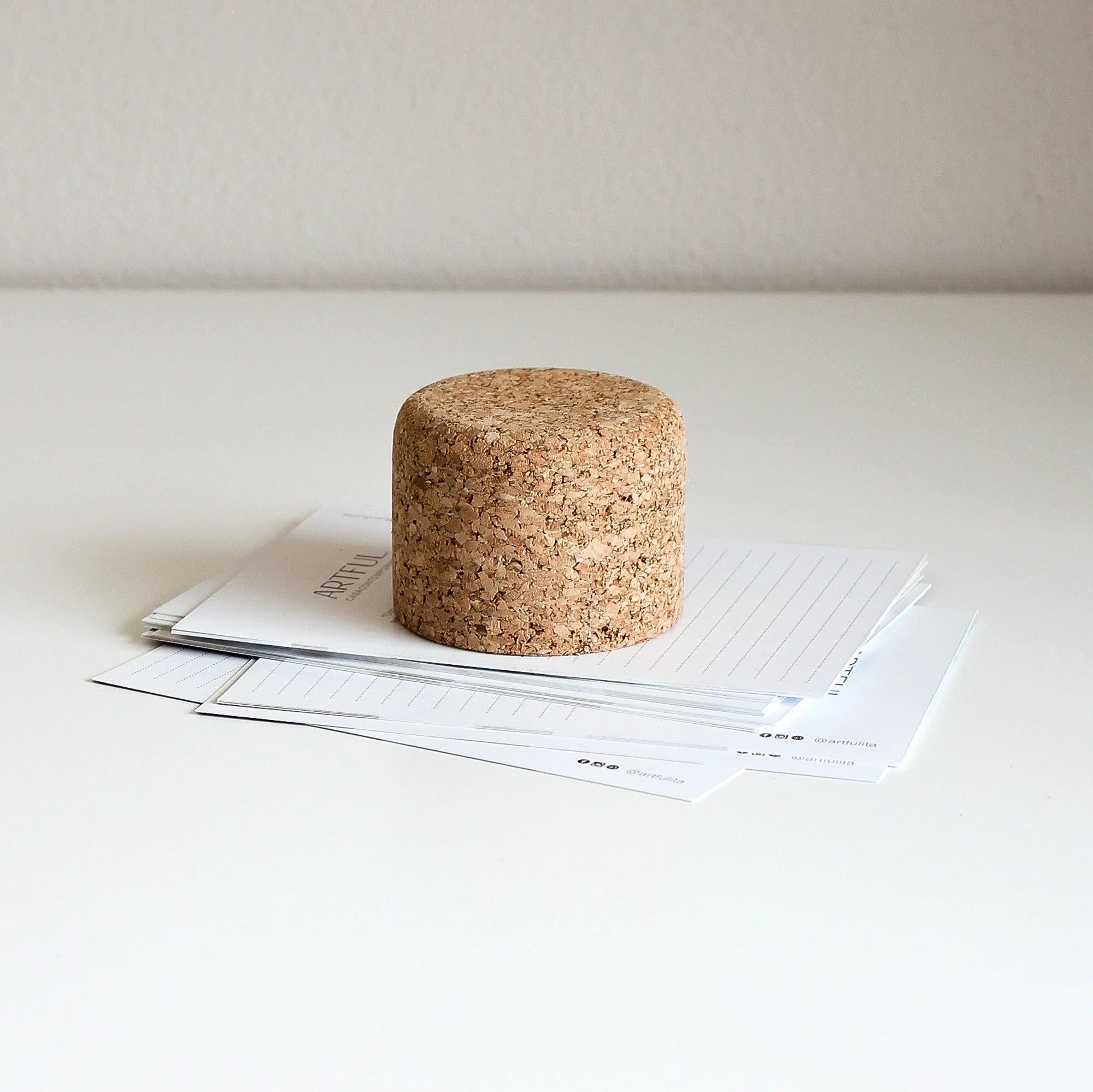 Paperweight, Steel and Cork Paperweight, Paperweight, Bookend - NUCLEO