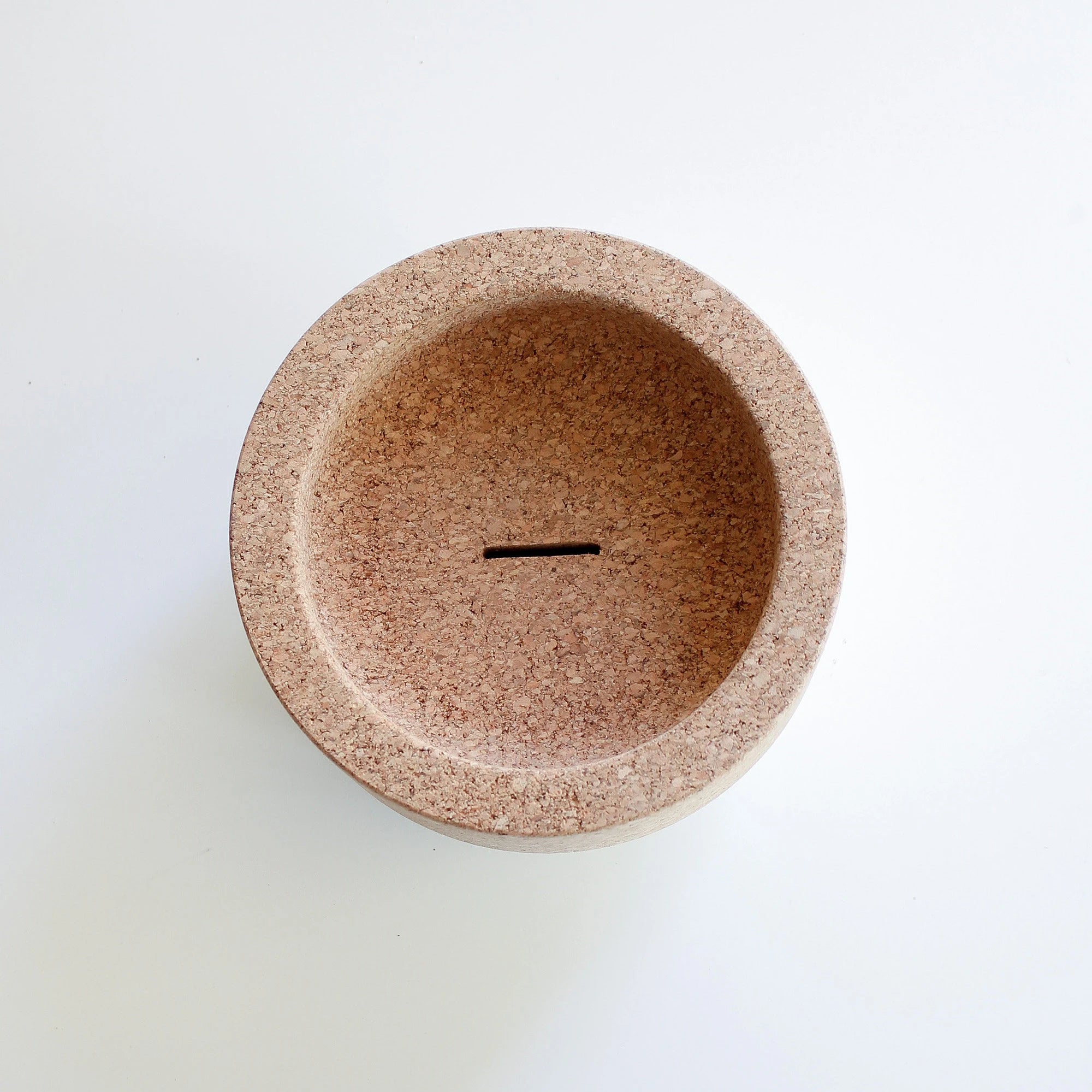 Piggy Bank, Pocket Emptier, Cork and White Ceramic - TASCO