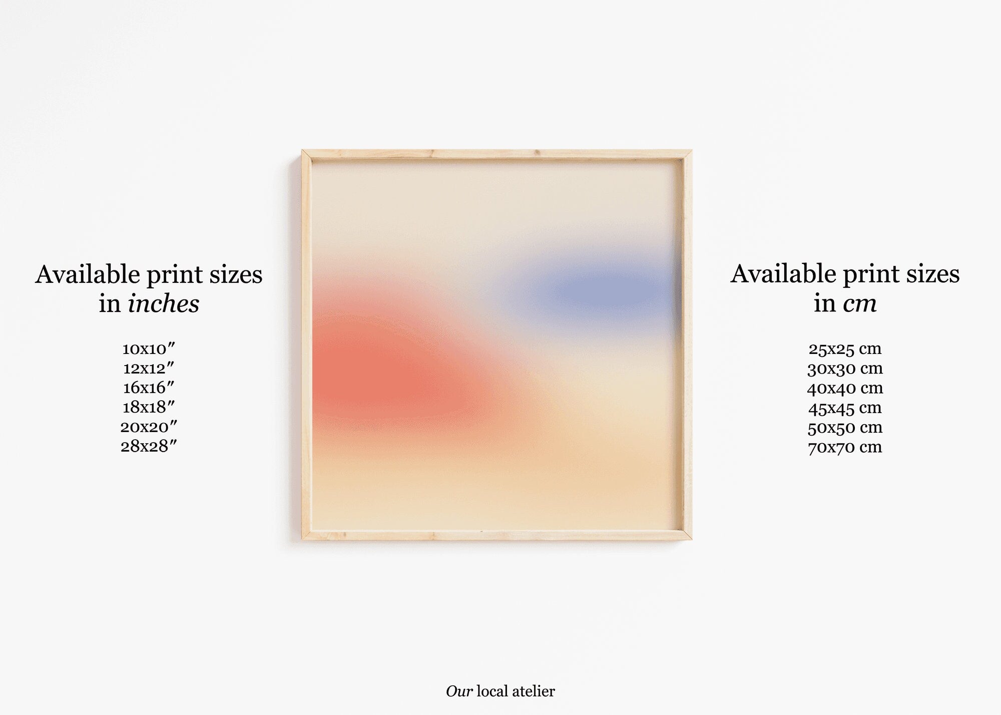 SUNSET GRADIENT HUES (Fine Art Print) | Color Gradient Print | Modern Artwork Gift | Warm Tones Print | Square Art Print