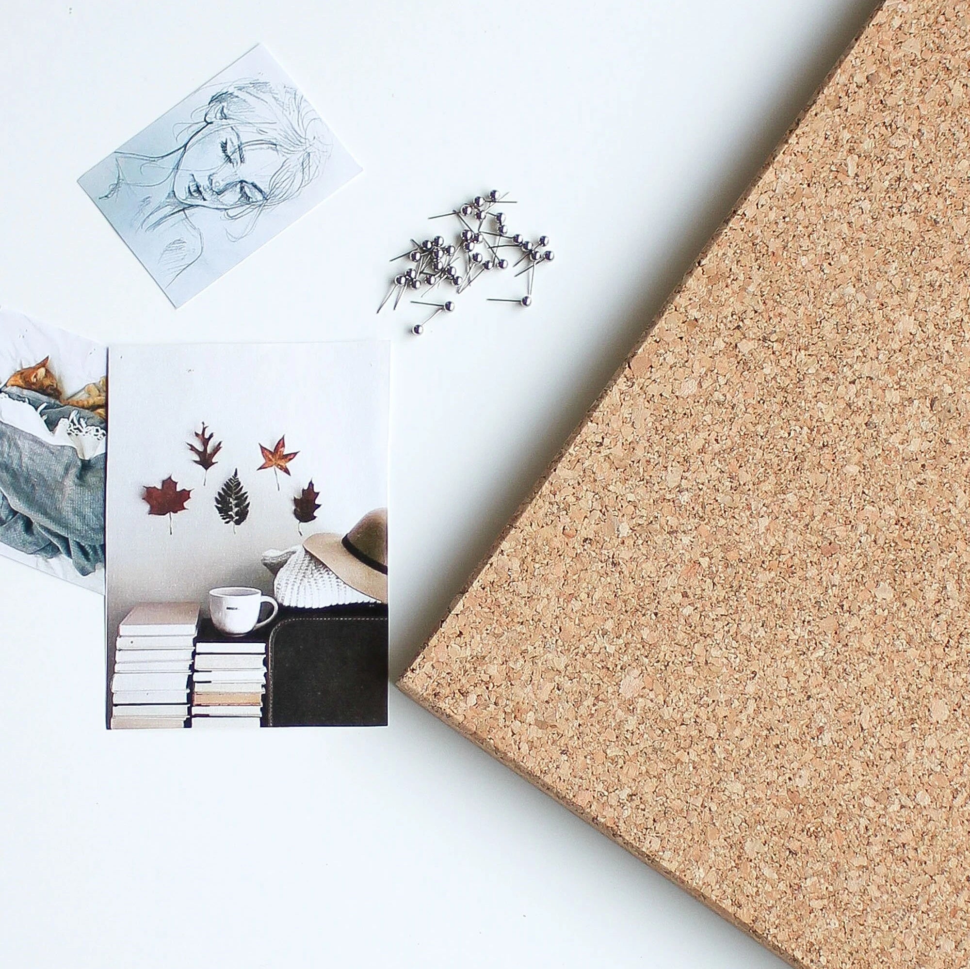 Cork Notice Board, Pin Board, Cork Notice Board, Wall Decoration - PICTURE M 40X40