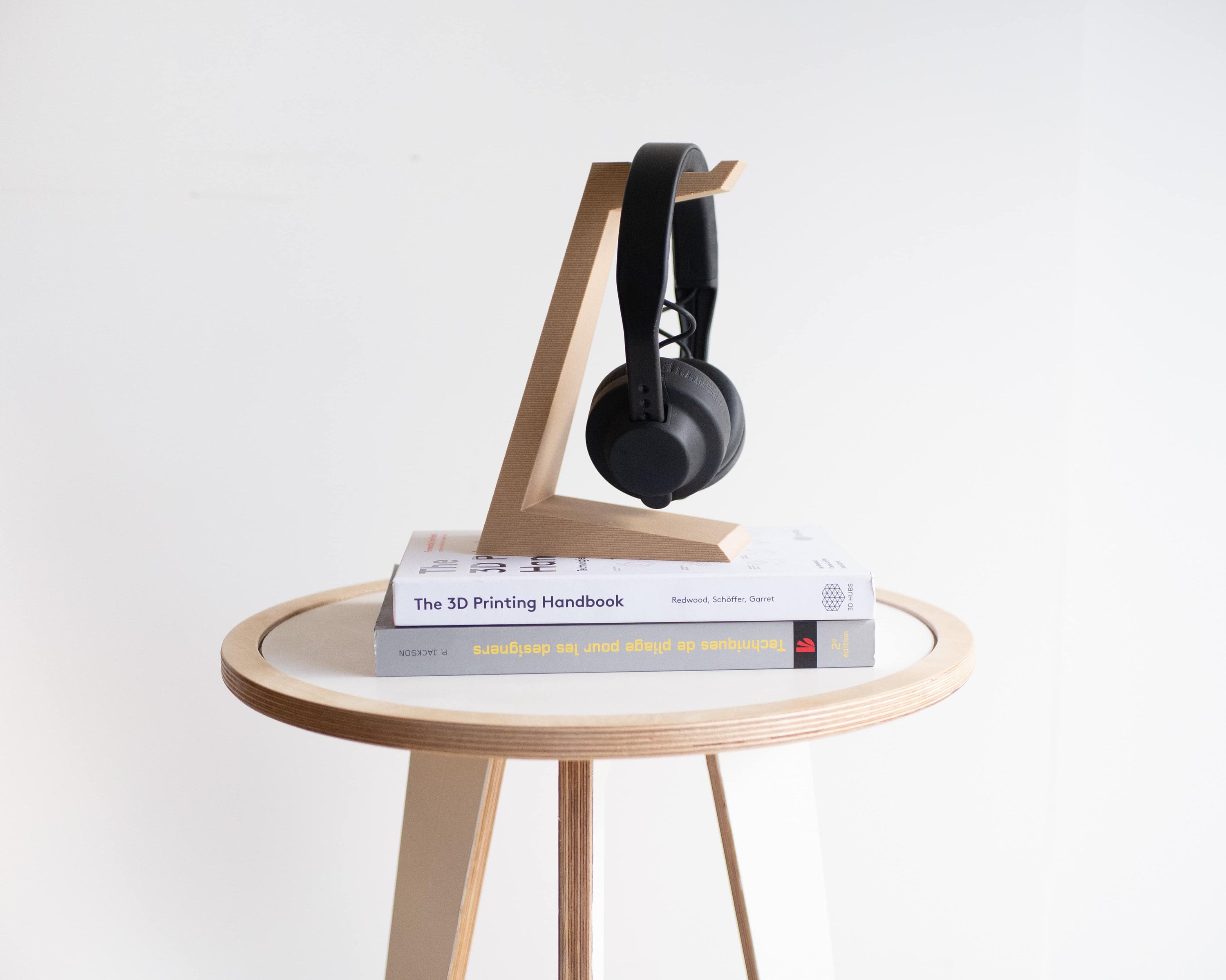Headphone Holder Printed in Wood / Desk Organizer / Original Gift for Him or Her