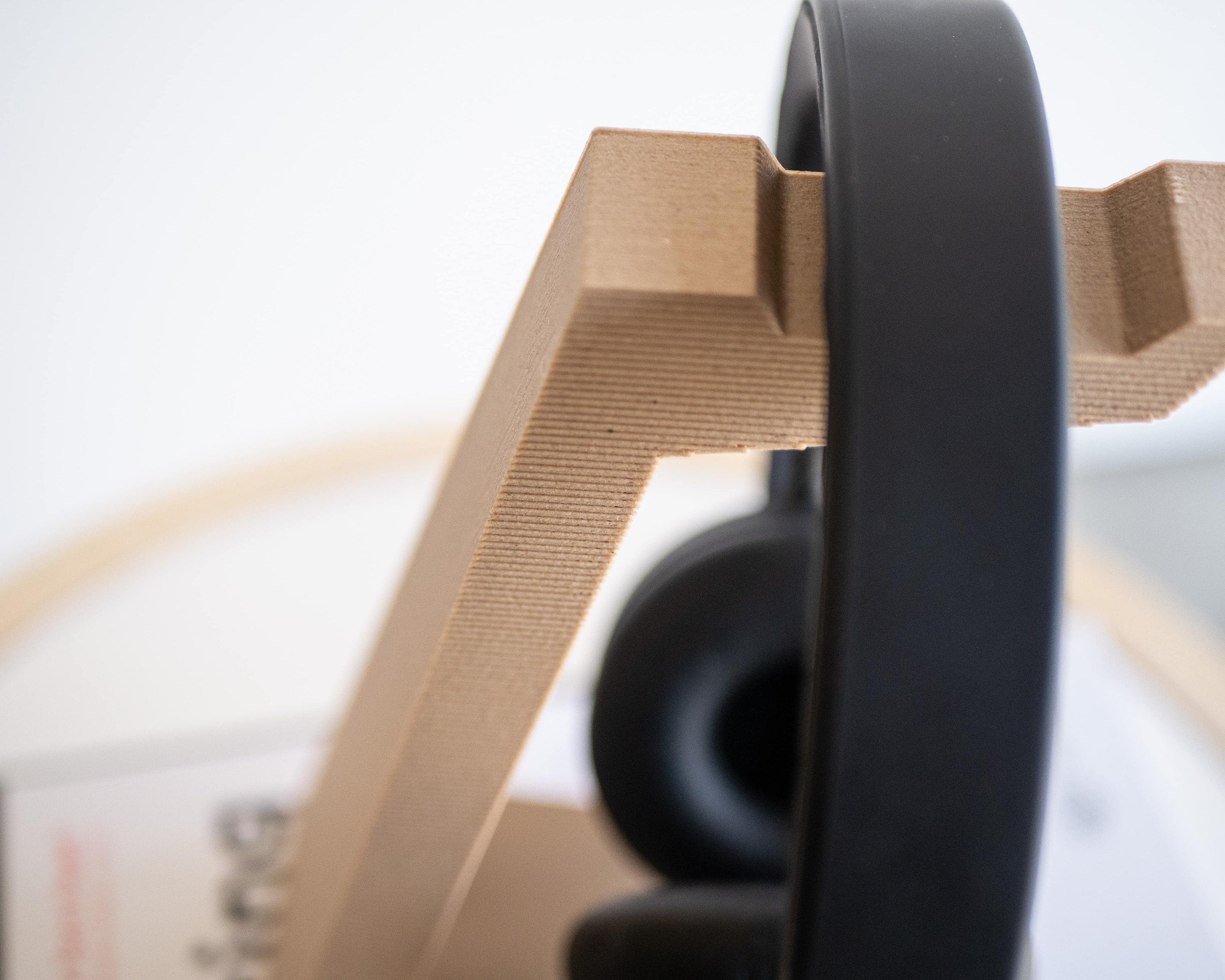 Headphone Holder Printed in Wood / Desk Organizer / Original Gift for Him or Her