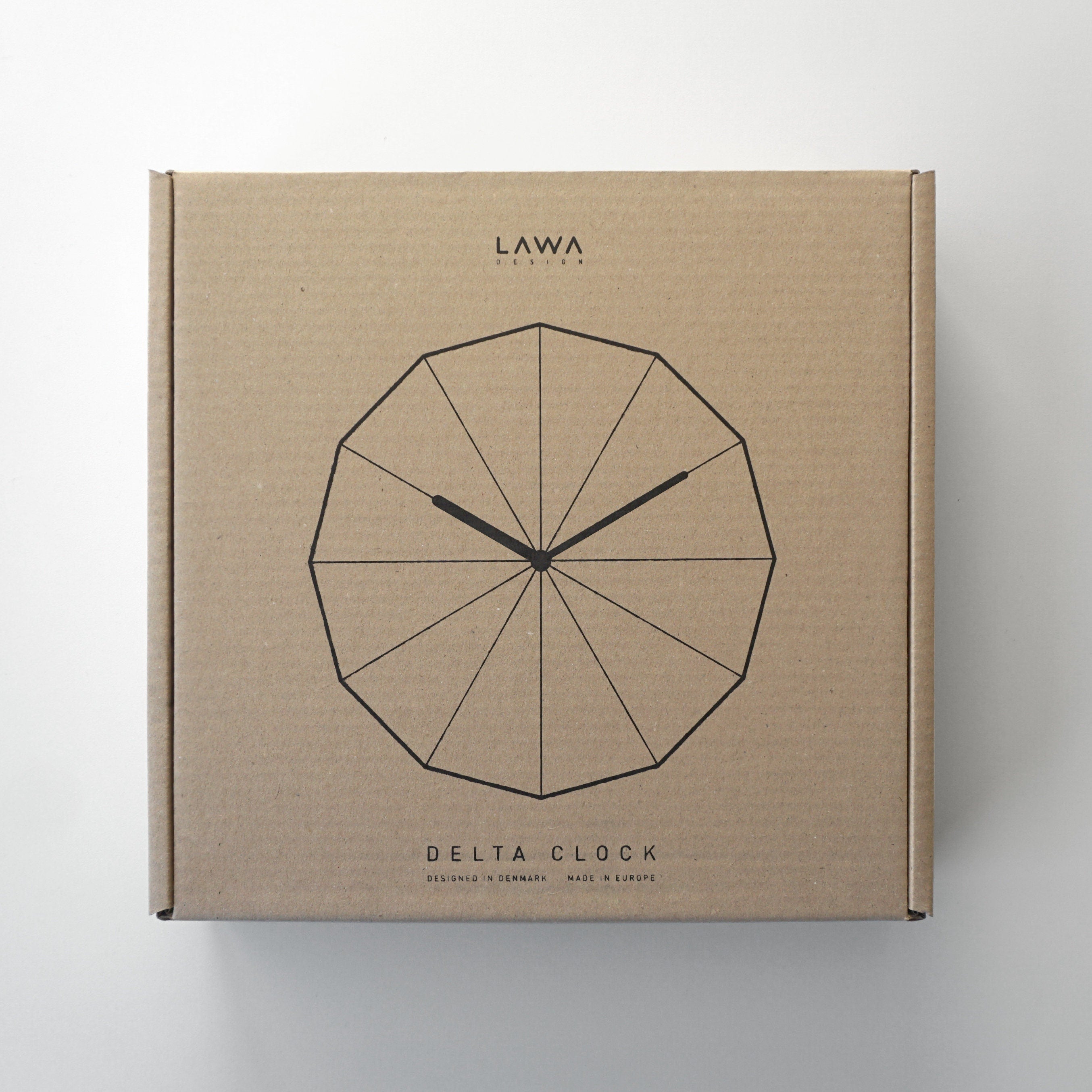 Delta Clock Oak • Minimalist Wooden Wall Clock • Natural Oak • Unique Home Wall Art • Office Decor