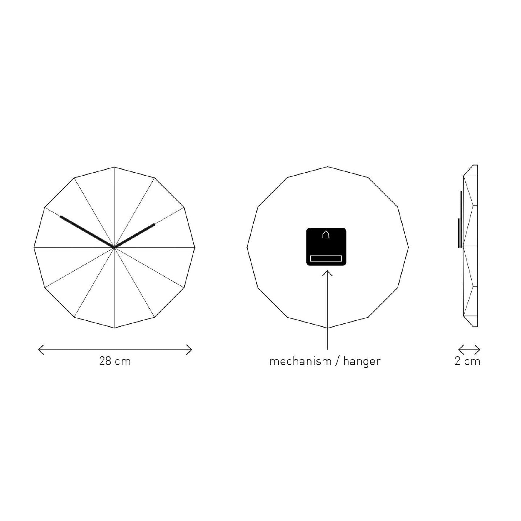 Delta Clock White