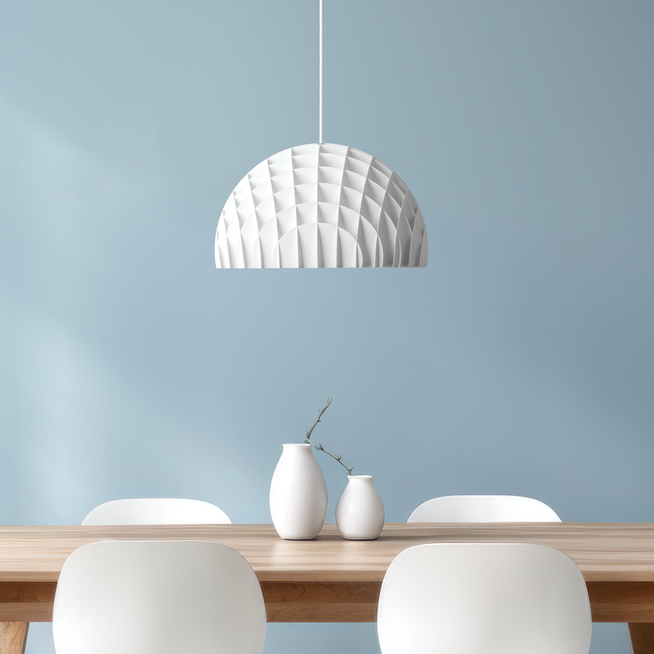 Arc Pendant White • Pendant Lamp • Modern Light Fixture • Scandinavian Design • Modern Home Decor • Office Decor