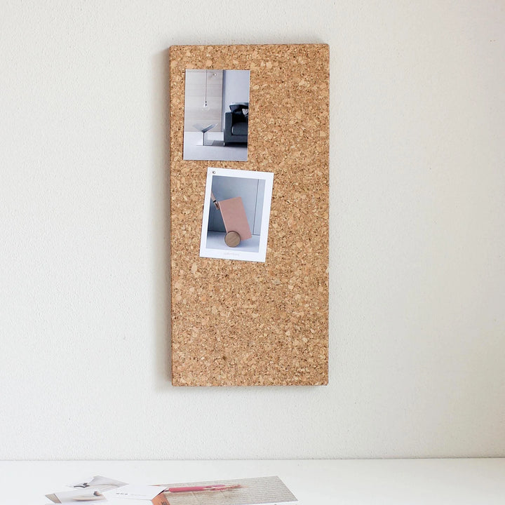 Cork Notice Board, Pin Board, Cork Notice Board, Wall Decor - QUADRO Small 18 X 40 Cm