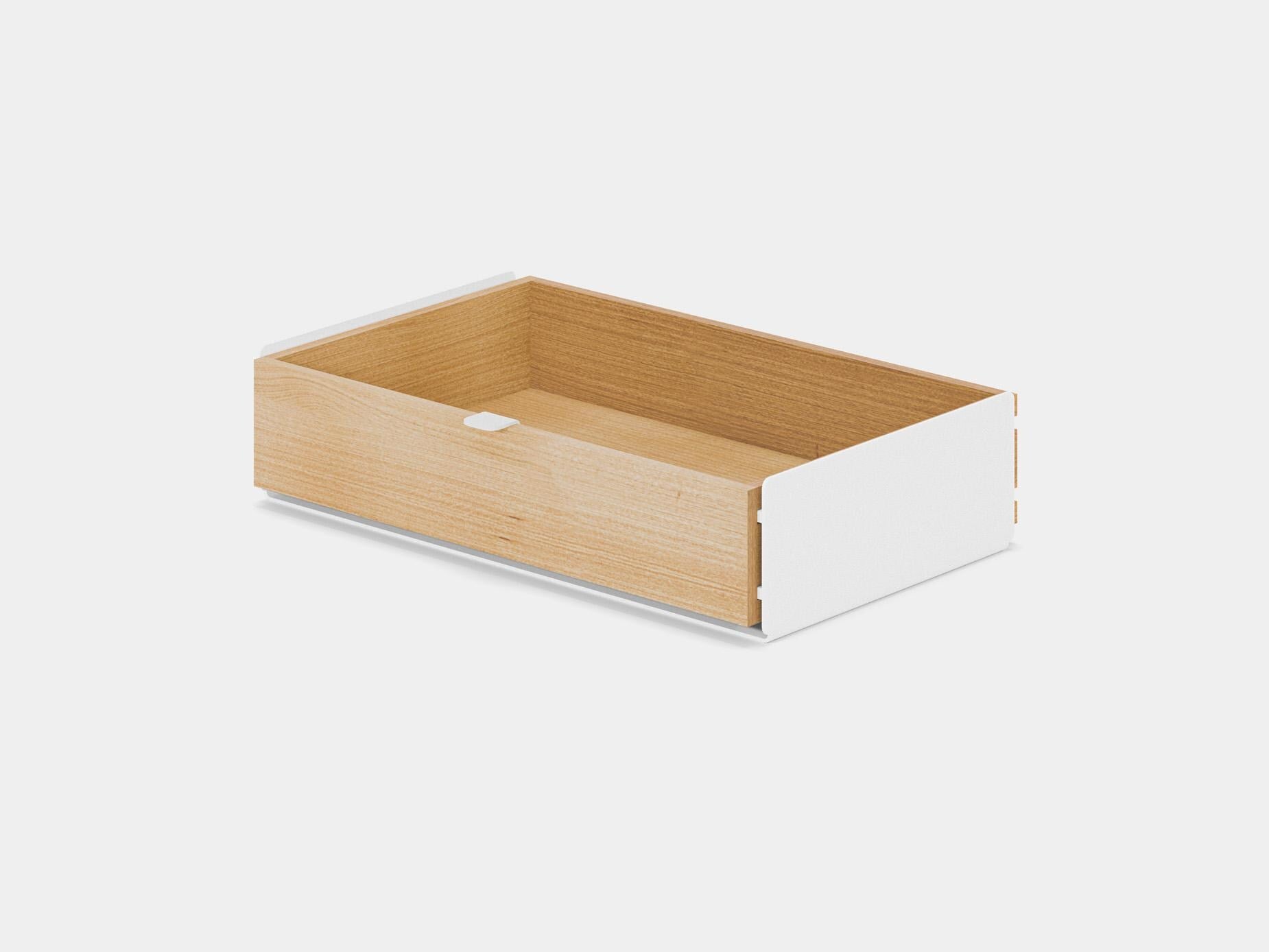 Large Modular Drawers - White Base - Wooden Desk Drawers for Desk Organization, Compatible with  Desk Shelf, Wooden Desk Organizer
