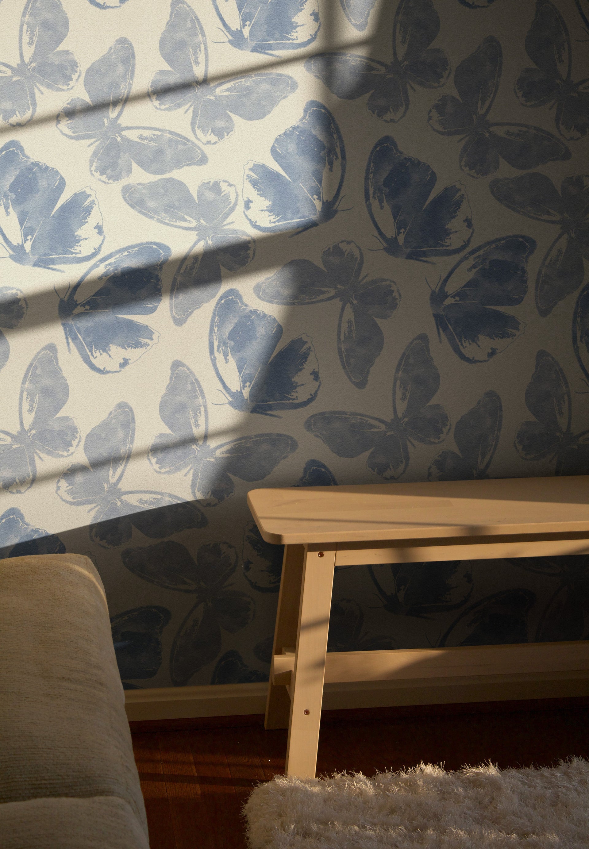 Blue print butterfly