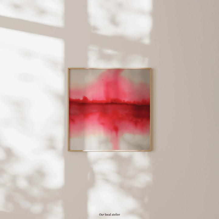 RED ABSTRACT PRINT | Color Gradient Print | Stunning Home Gift | Square Art Print | Our Local Atelier