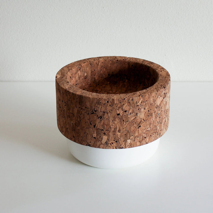 Piggy Bank, Pocket Emptier, Dark Cork and White Ceramic - TASCO