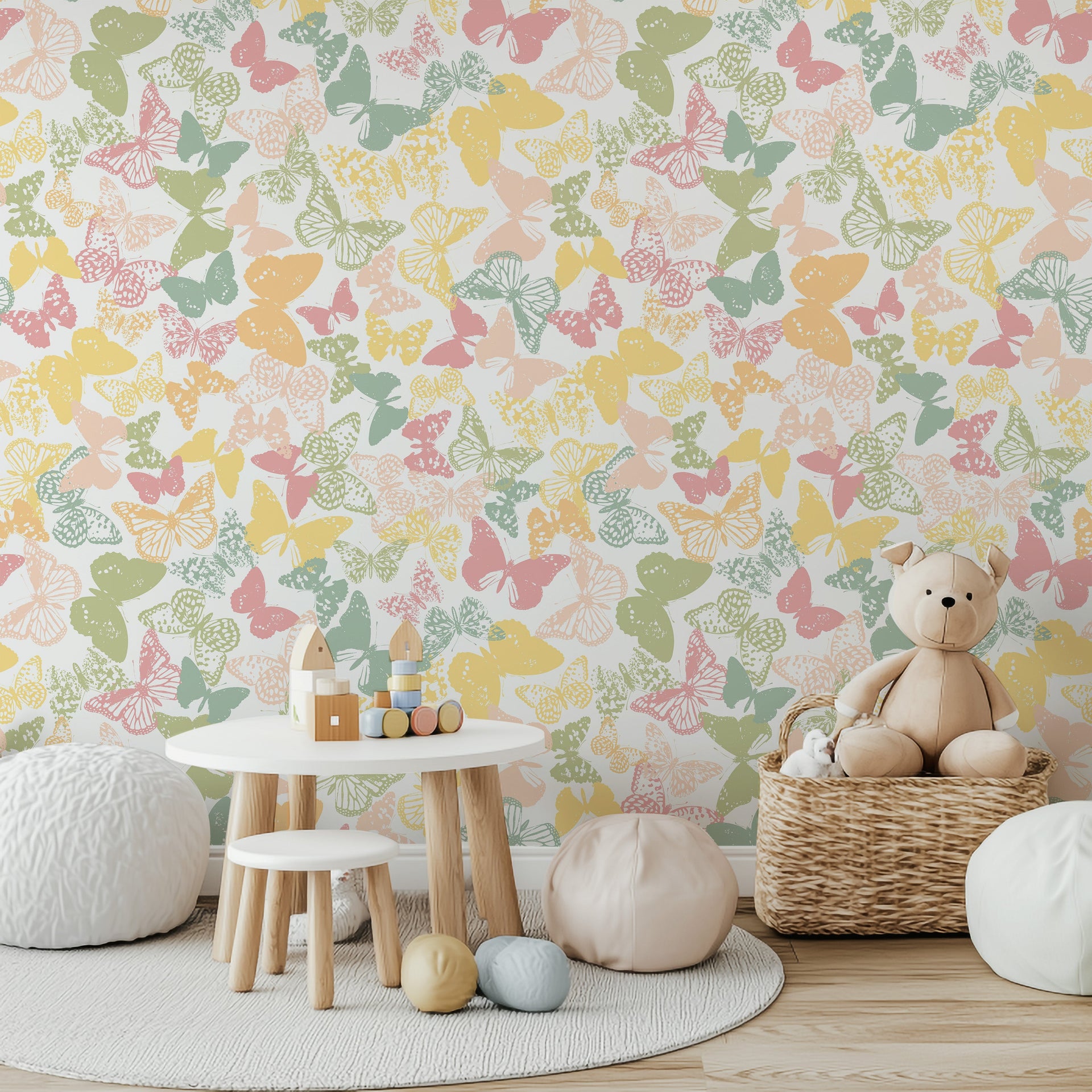 Bright Pastel Butterflies