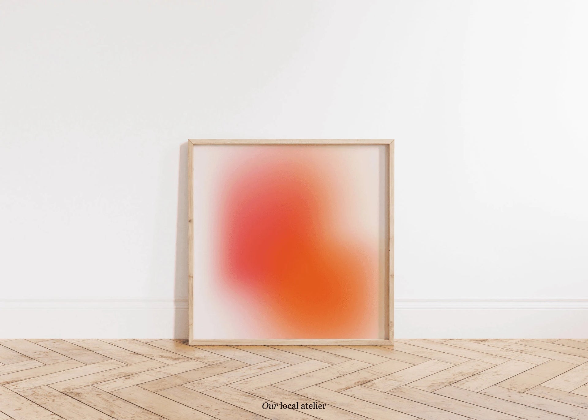 ORANGE ABSTRACT PRINT | Color Gradient Print | Unique Home Decor Gift | Square Art Print | Our Local Atelier