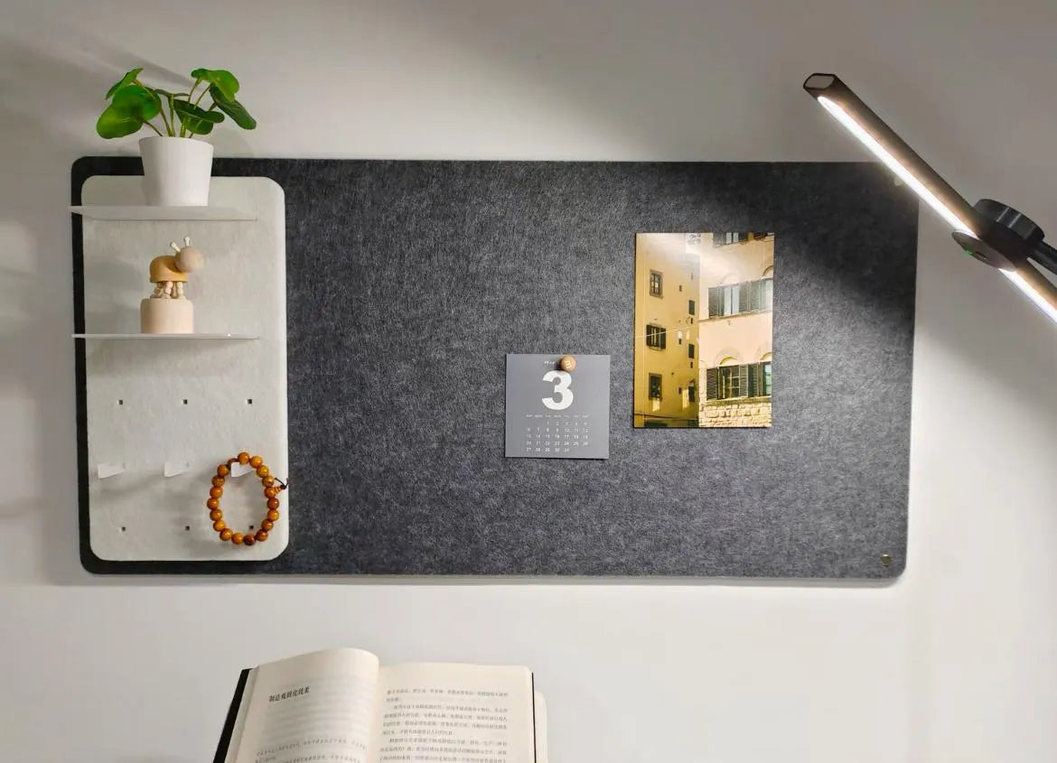 Bulletin Felt Board, Message Board, Black and White, Office Pin Boards, Notice Wall Organization