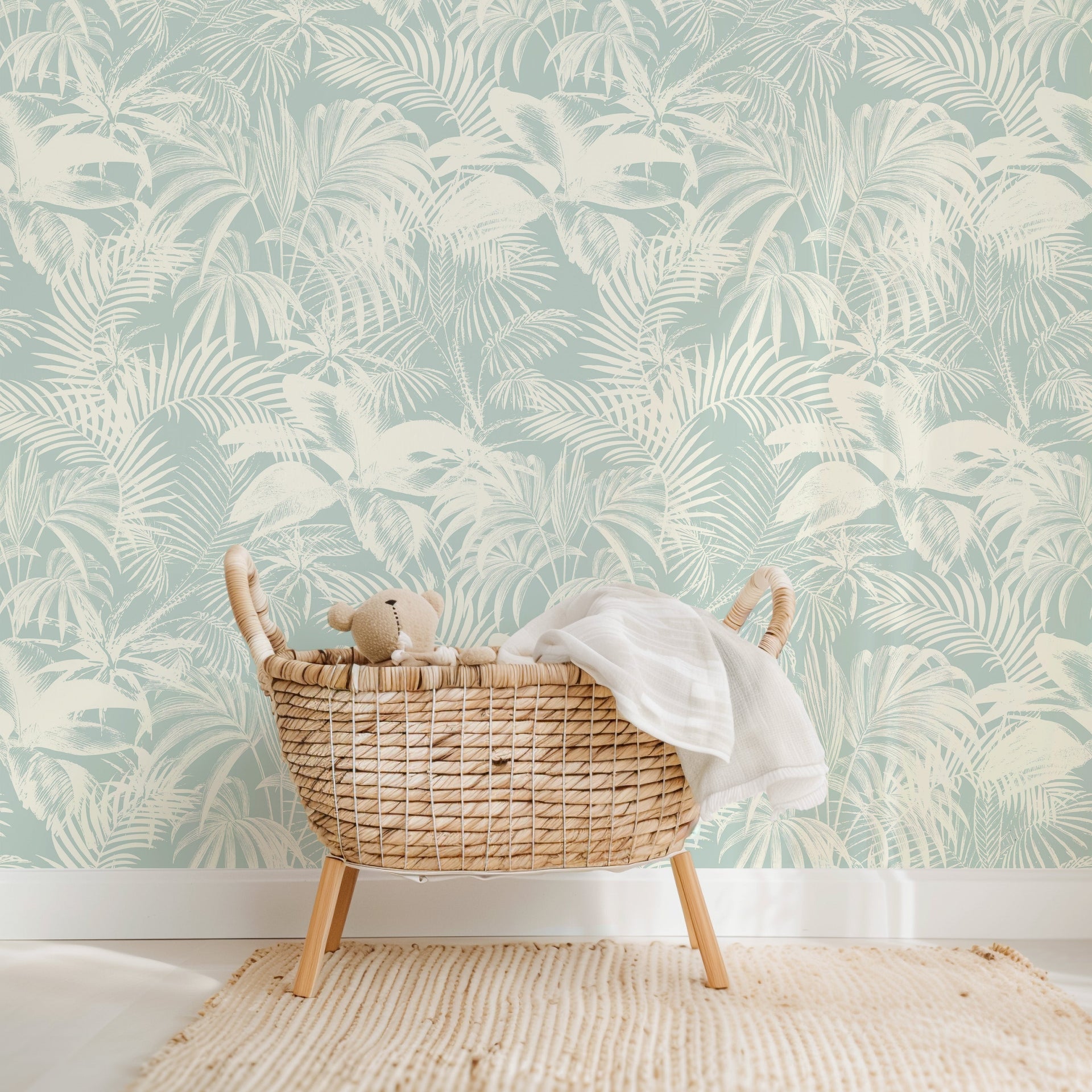 Gray Palm Trees Backdrop