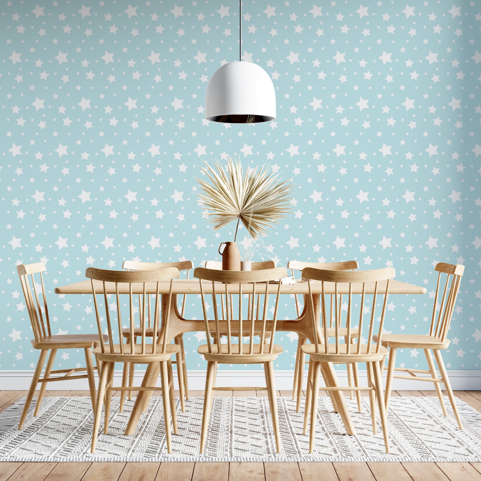 Stars on Pastel Blue