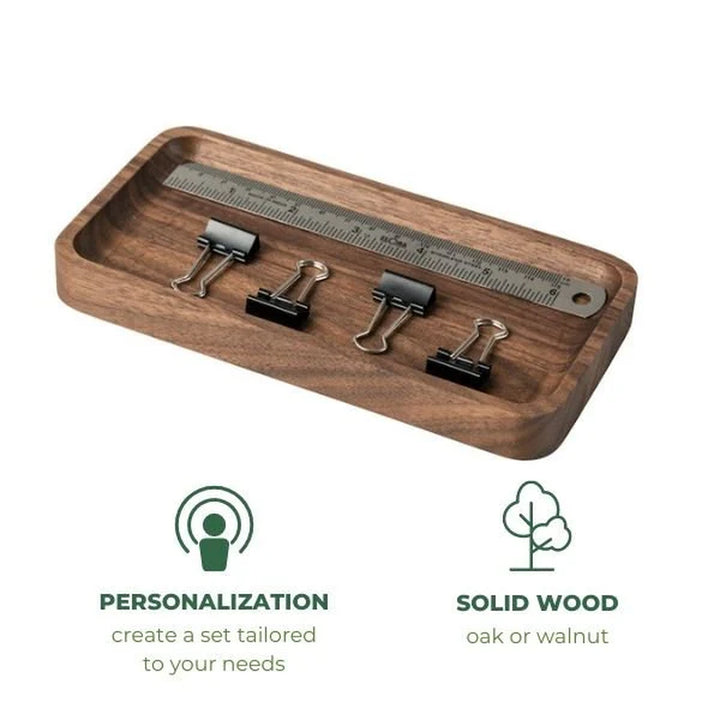 Large Wooden Tray, Desk Organization Set, Custom Wood Desk Organizer, Office Desk Accessories, Home Office, Work from Home, Oakyblocks