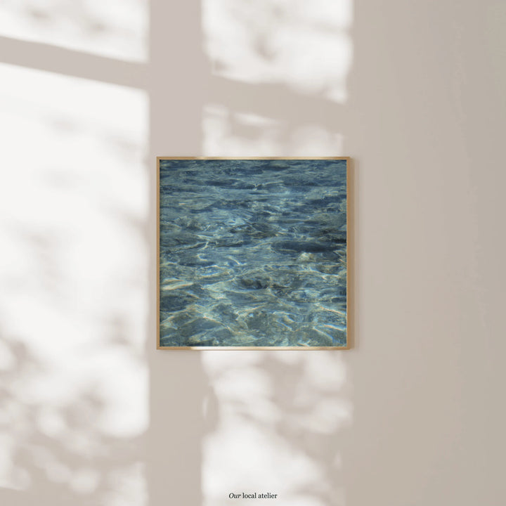 BLUE WATER PRINT | Tranquil Nature Poster | Serene Home Decor Gift | Square Art Print | Our Local Atelier