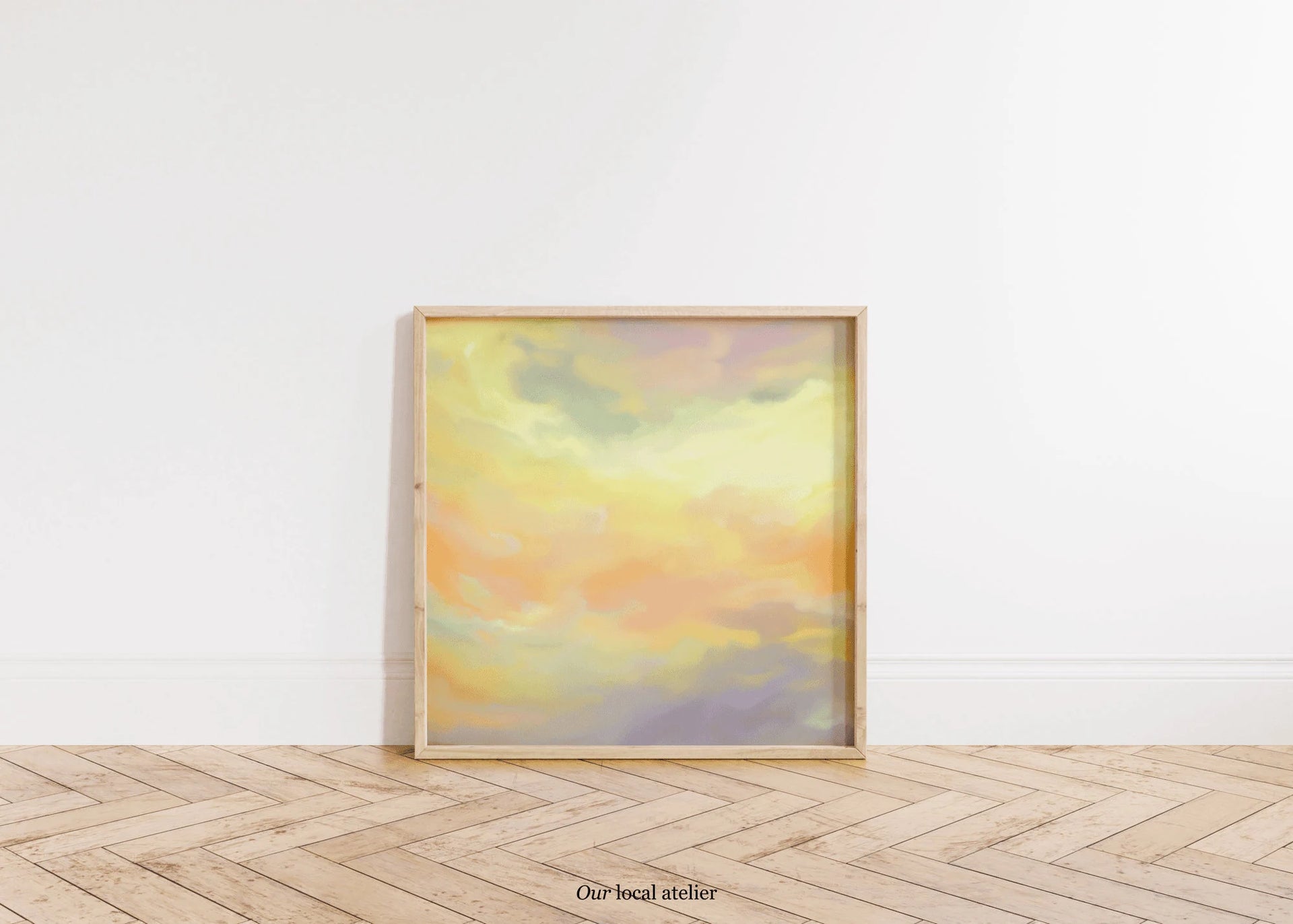 YELLOW SKY PRINT | Ethereal Clouds Poster | Perfect Home Decor Gift | Square Art Print | Our Local Atelier