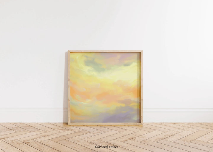 YELLOW SKY PRINT | Ethereal Clouds Poster | Perfect Home Decor Gift | Square Art Print | Our Local Atelier