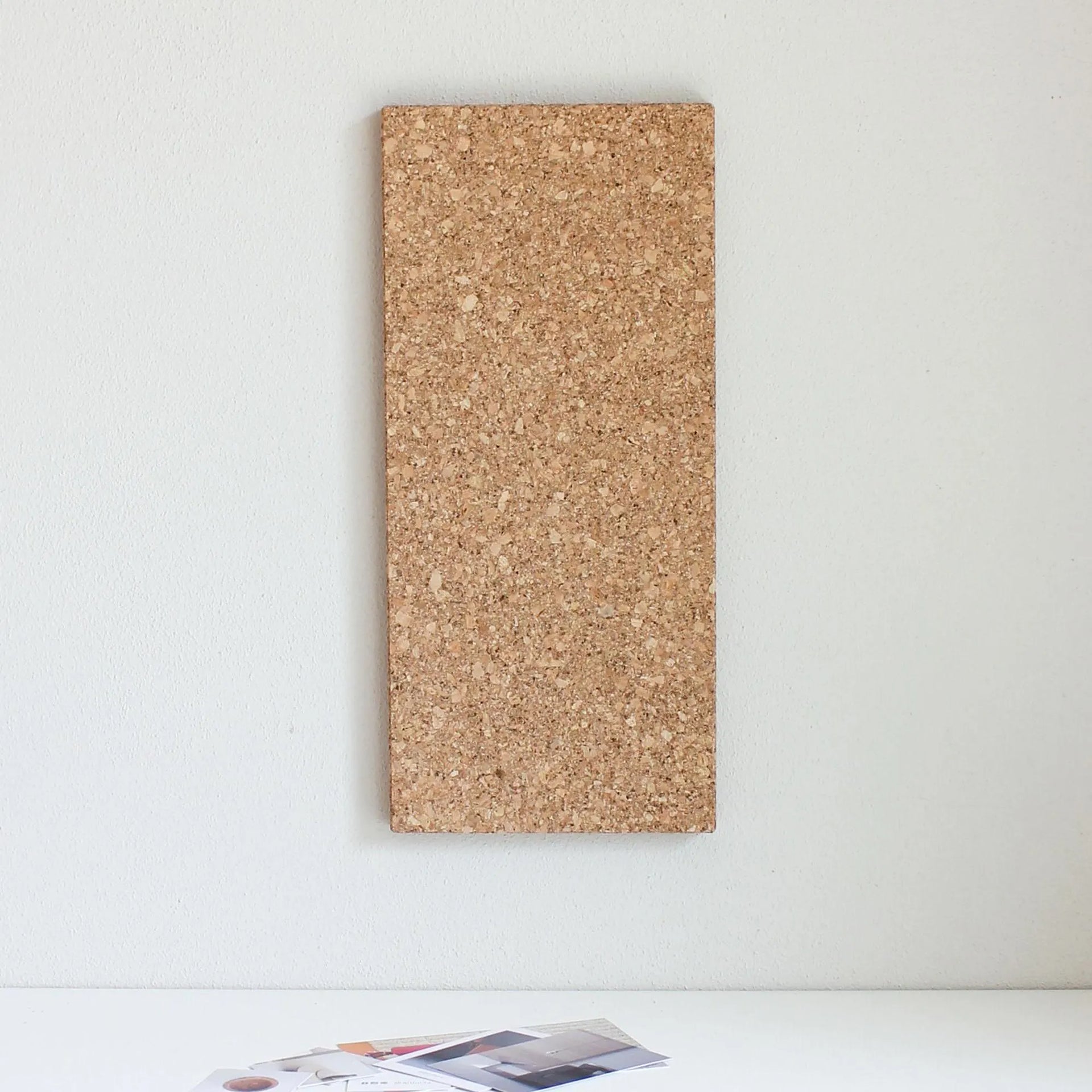 Cork Notice Board, Pin Board, Cork Notice Board, Wall Decor - QUADRO Small 18 X 40 Cm