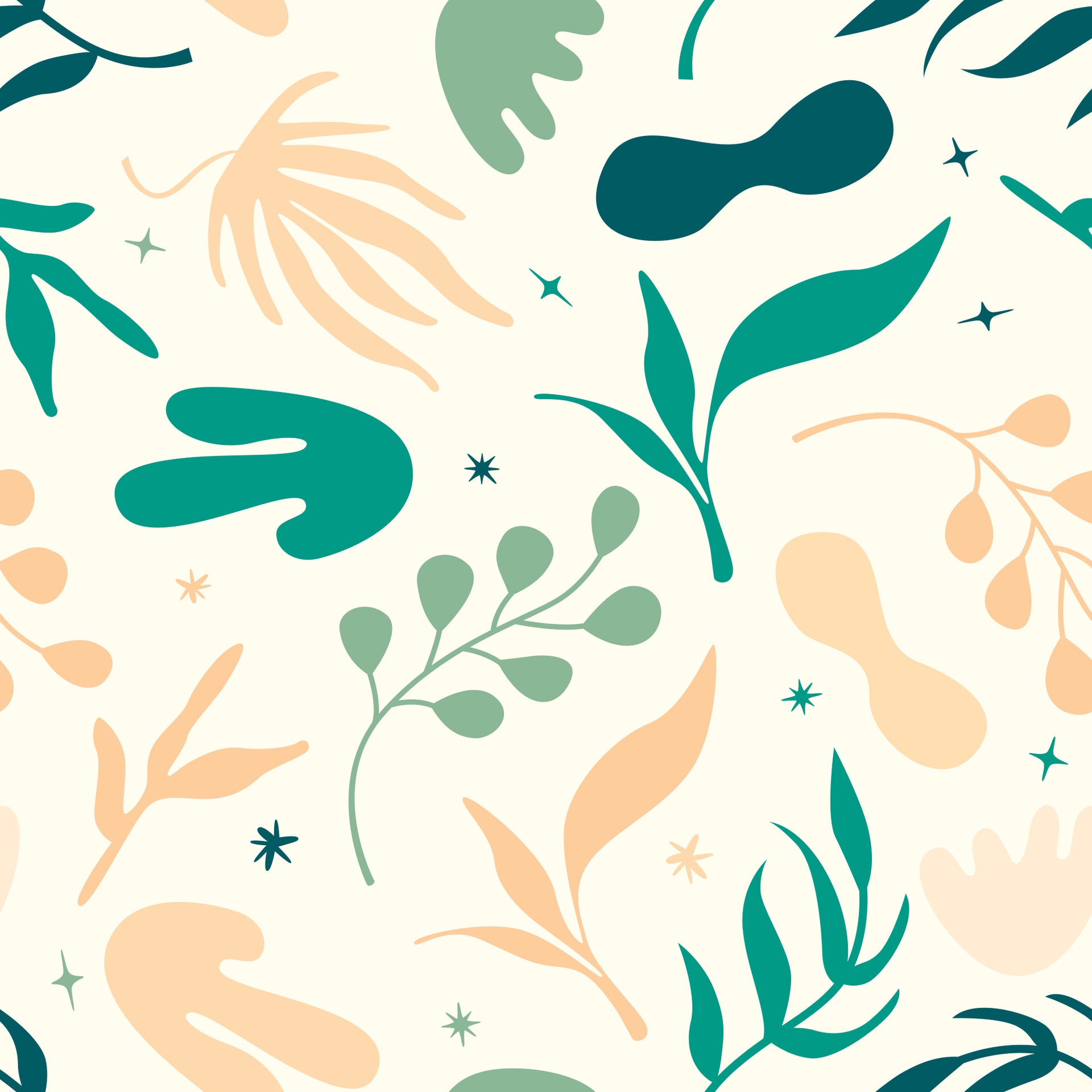 Abstract Boho Flowers