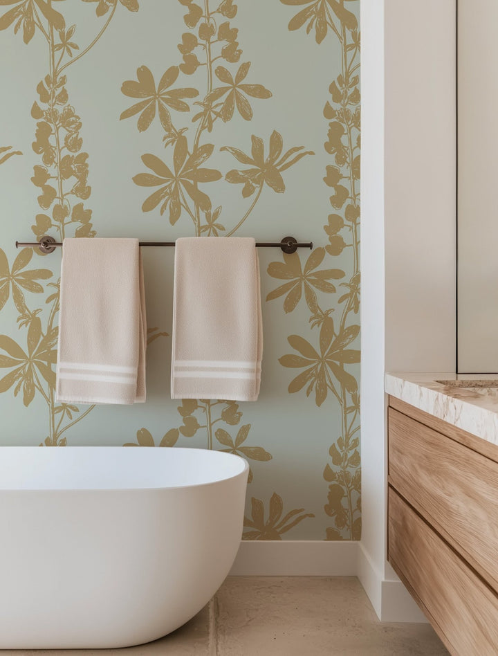 Beige Floral Shadows - Tomono