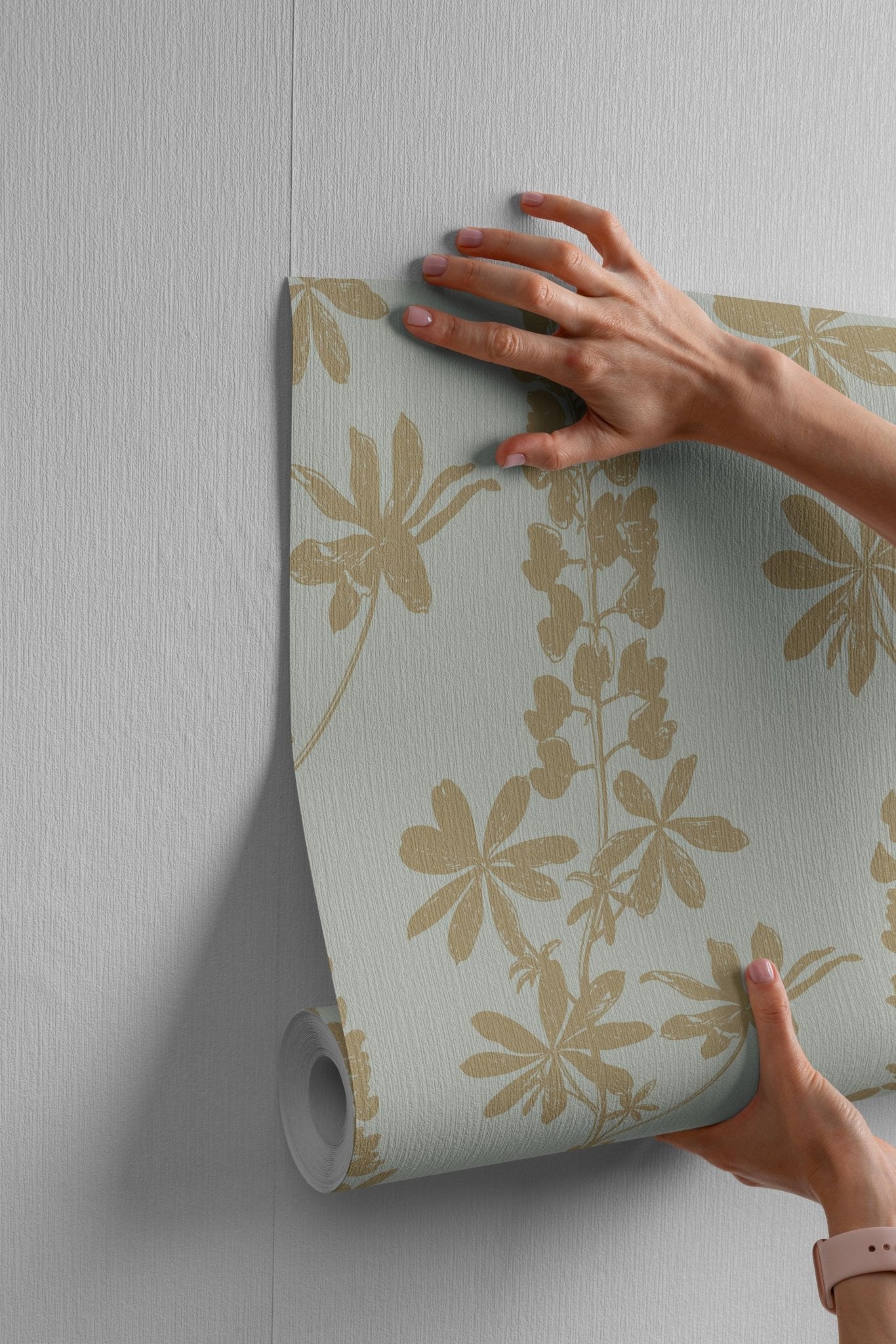 Beige Floral Shadows - Tomono