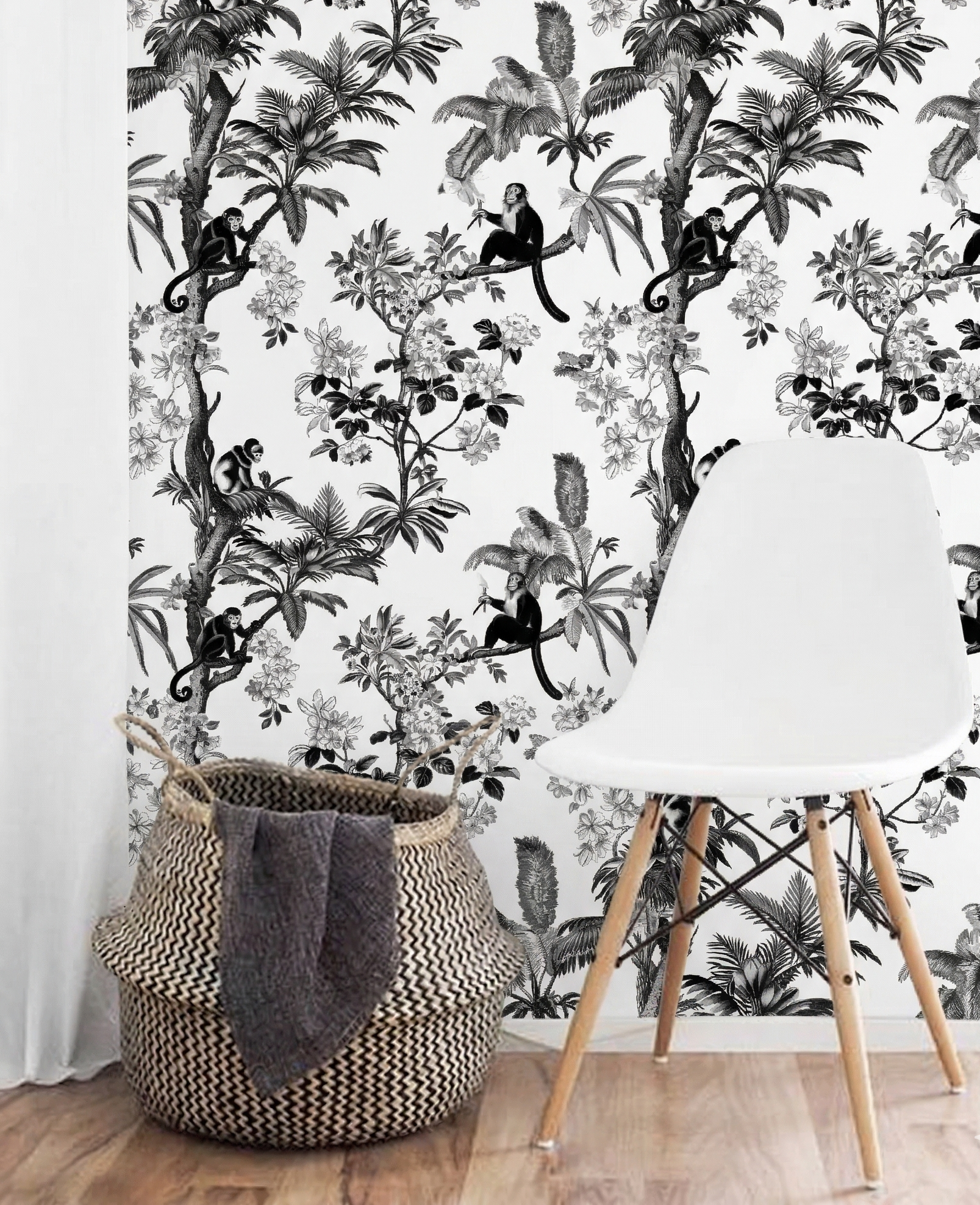 Black and White Jungle Monkey