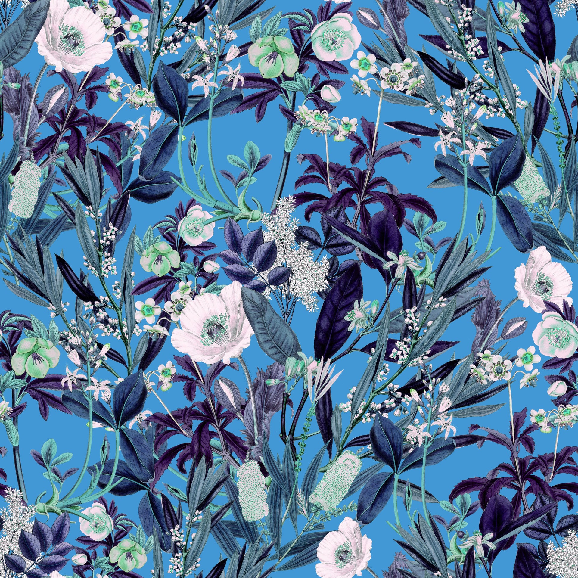 Blue Floral Nights