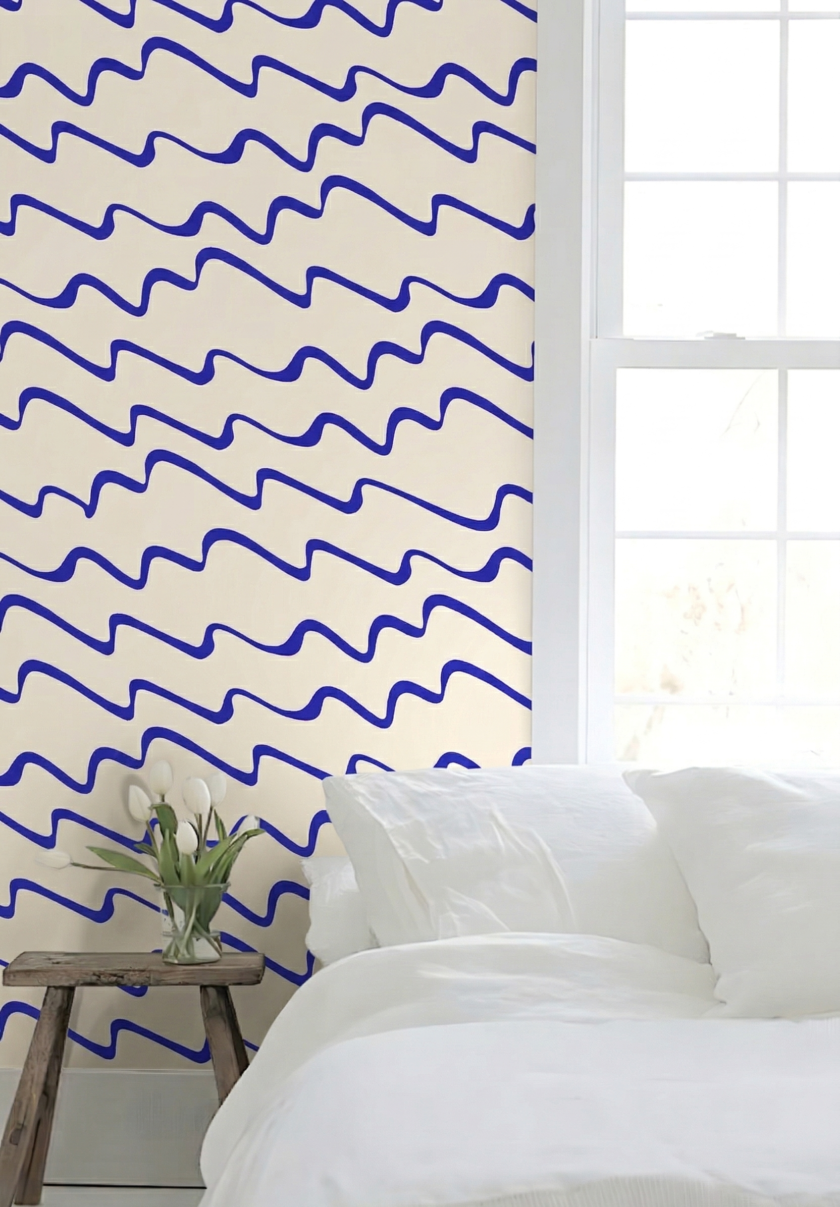 Blue Horizontal Waves