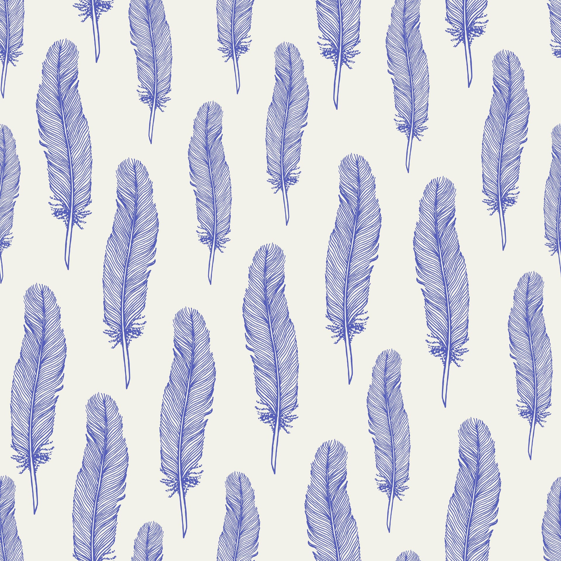 Blue Feathers Pattern