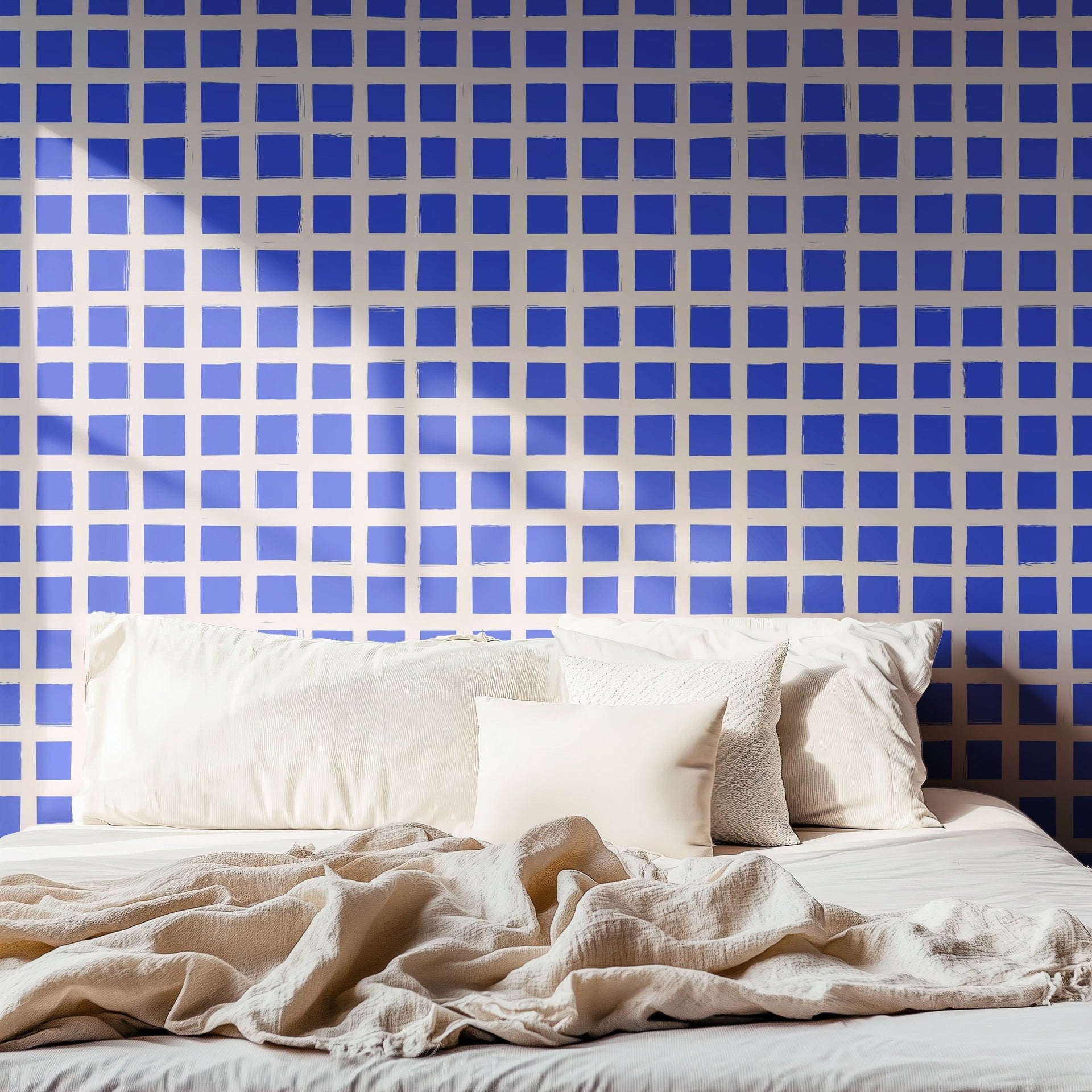 Blue Painted Grid - Tomono